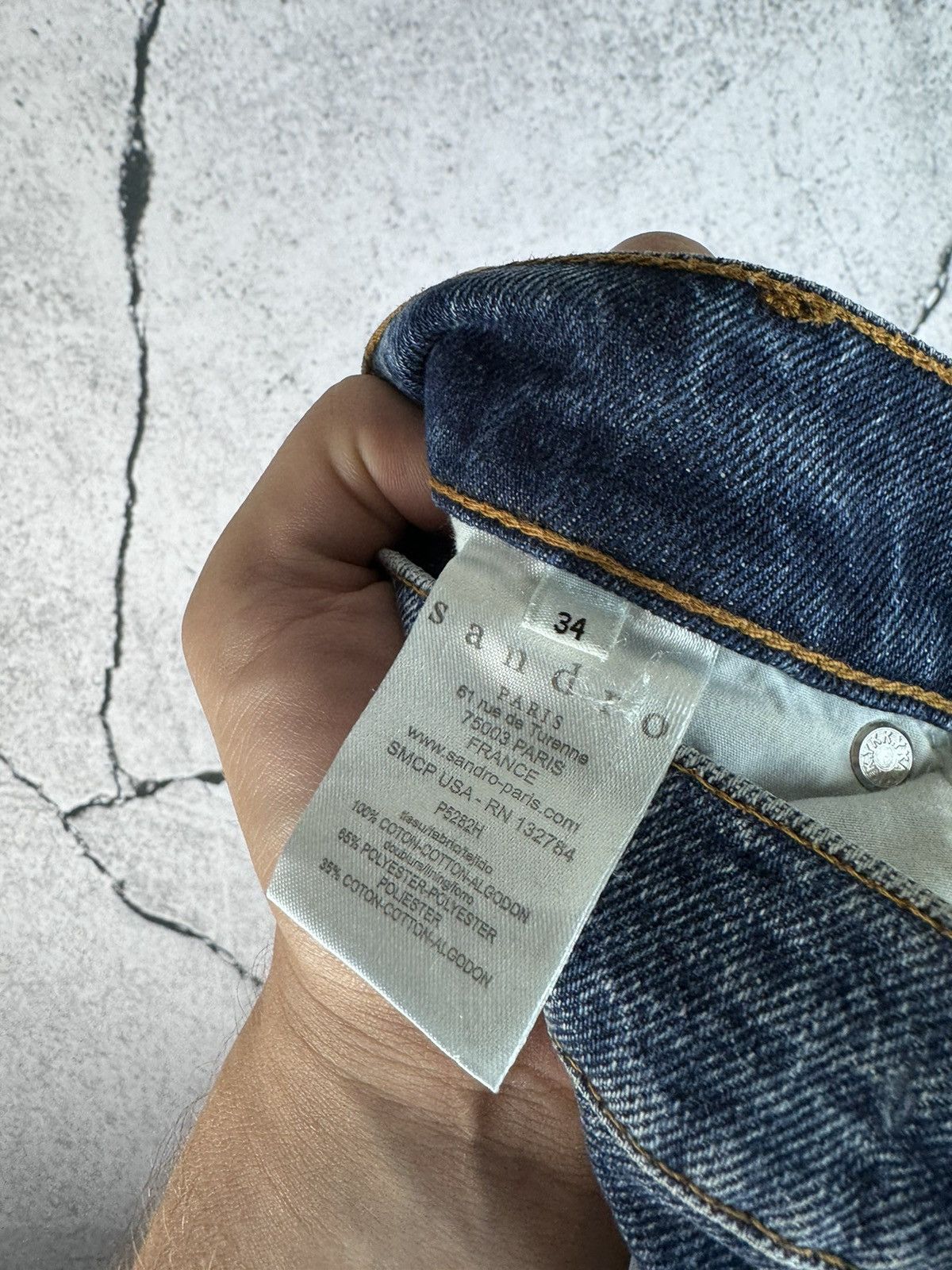 Sandro Sandro Denim Rare Pants Japan Style Size 25" / US 0 / IT 36 - 4 Thumbnail