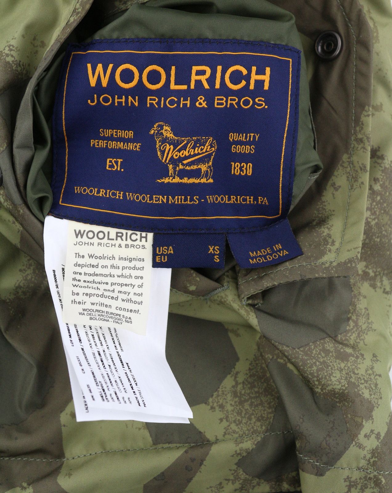 Woolrich Woolen Mills Reversible Travel S Green Camo Lightweight Zip 86712 Size US S / EU 44-46 / 1 - 10 Thumbnail