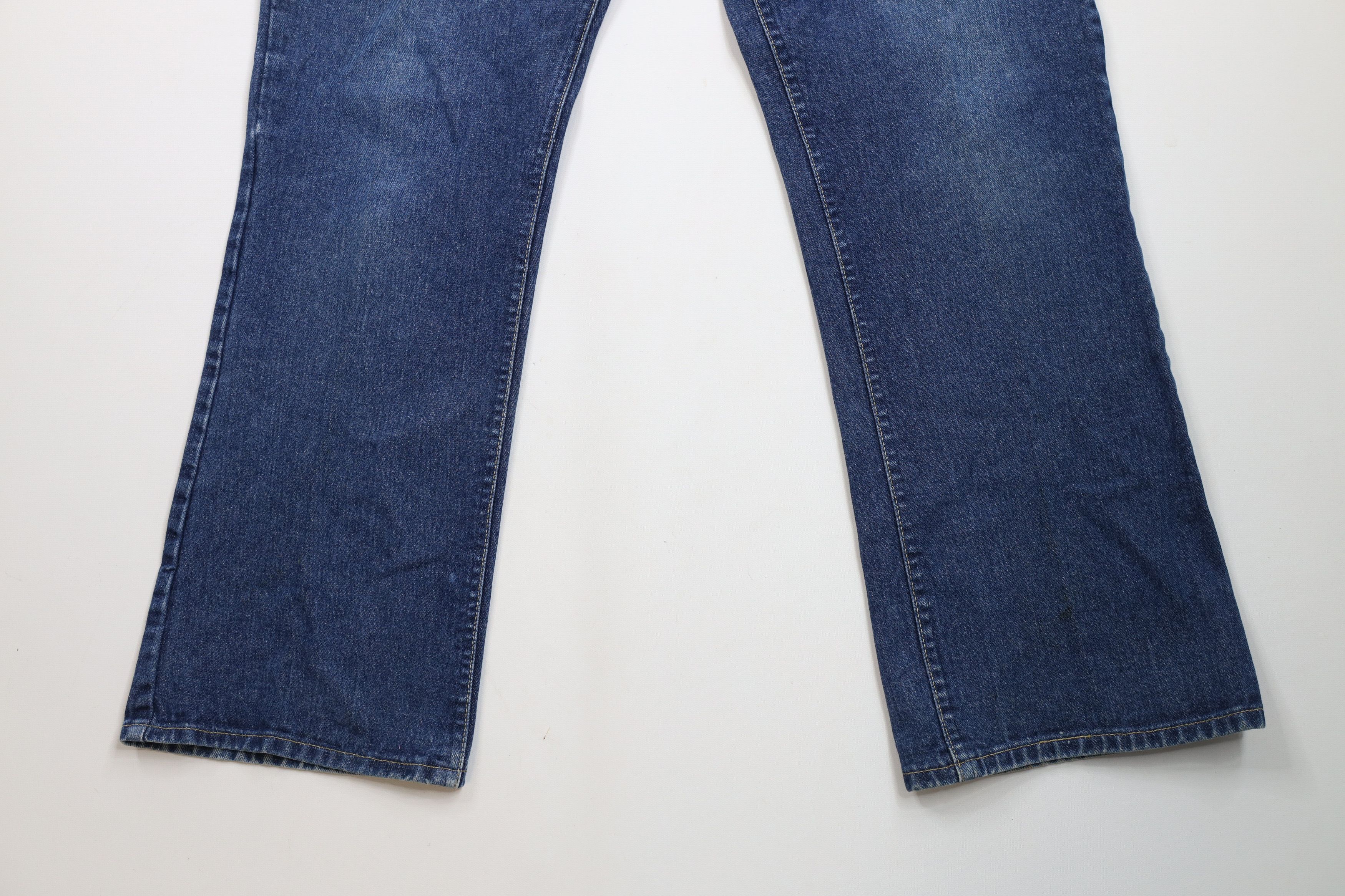 Lee × Vintage Vintage 70s Lee Flared Wide Leg Denim Jeans Blue Cotton USA Size US 38 / EU 54 - 4 Thumbnail