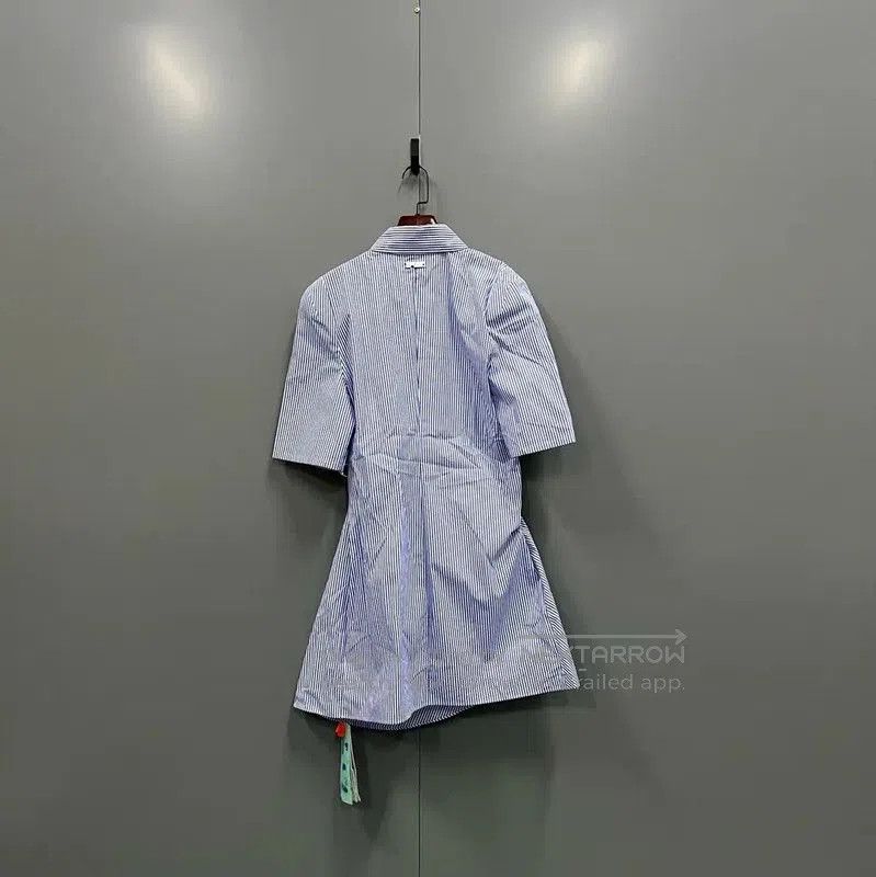 Off-White Off-White Blue Summer Cotton Dress . Size XXS / US 00 / IT 34 - 2 Thumbnail
