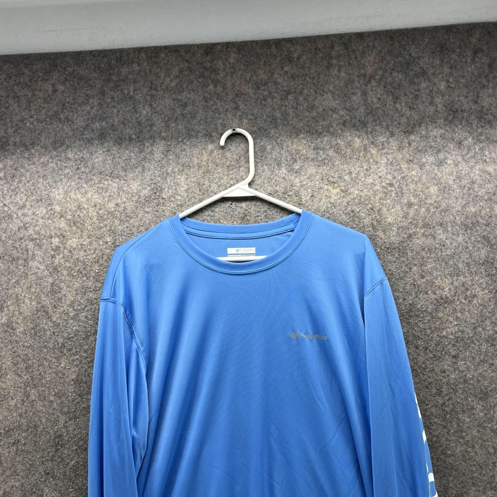 Spell Columbia Shirt Men Large Adult Blue Long Sleeve Polyester Crewneck Spell Size US L / EU 52-54 / 3 - 2 Thumbnail