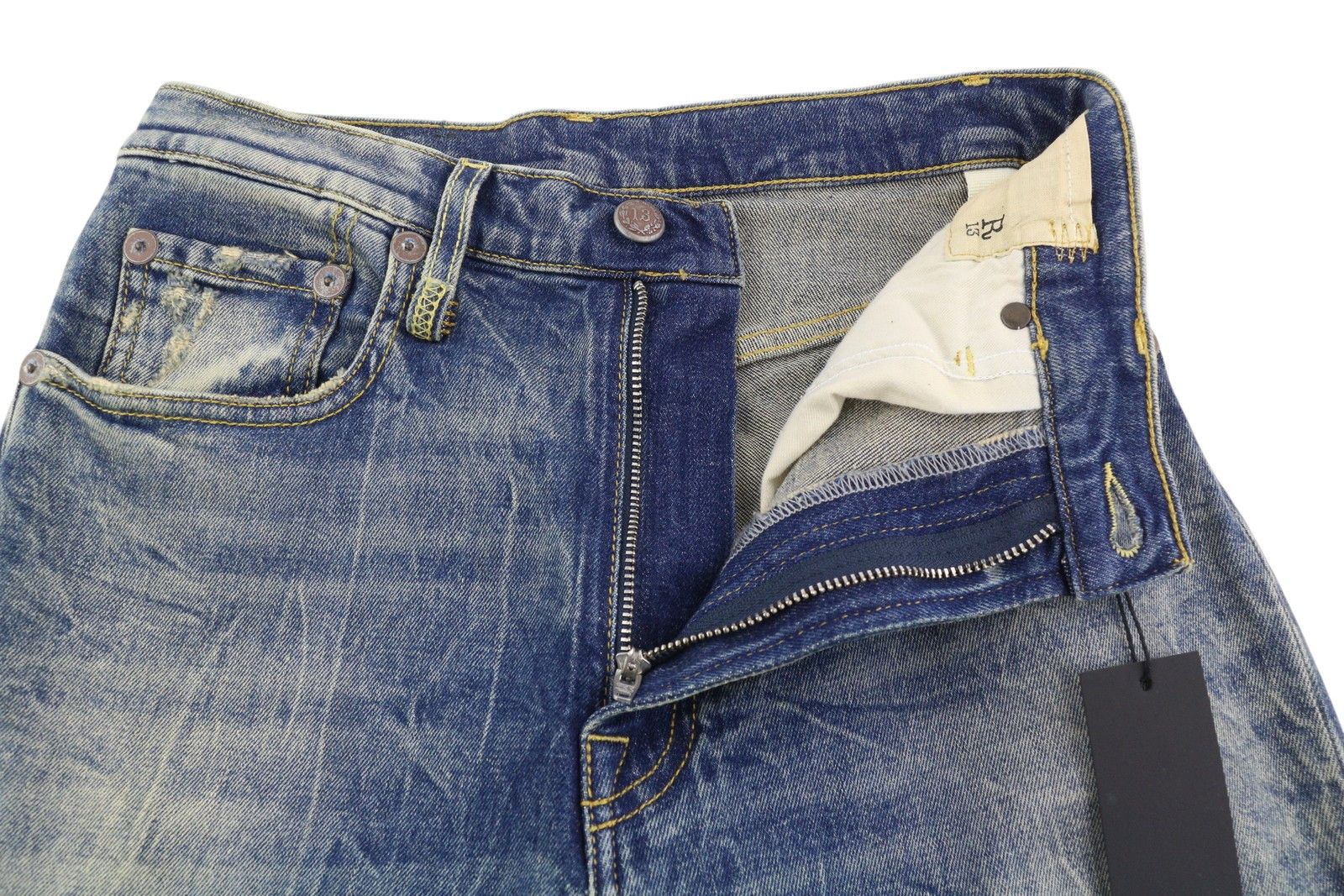 R13 JANE 25 Washed Blue Flared Zip Fly Kelly Stretch 84475 Size 25" / US 0 / IT 36 - 5 Thumbnail