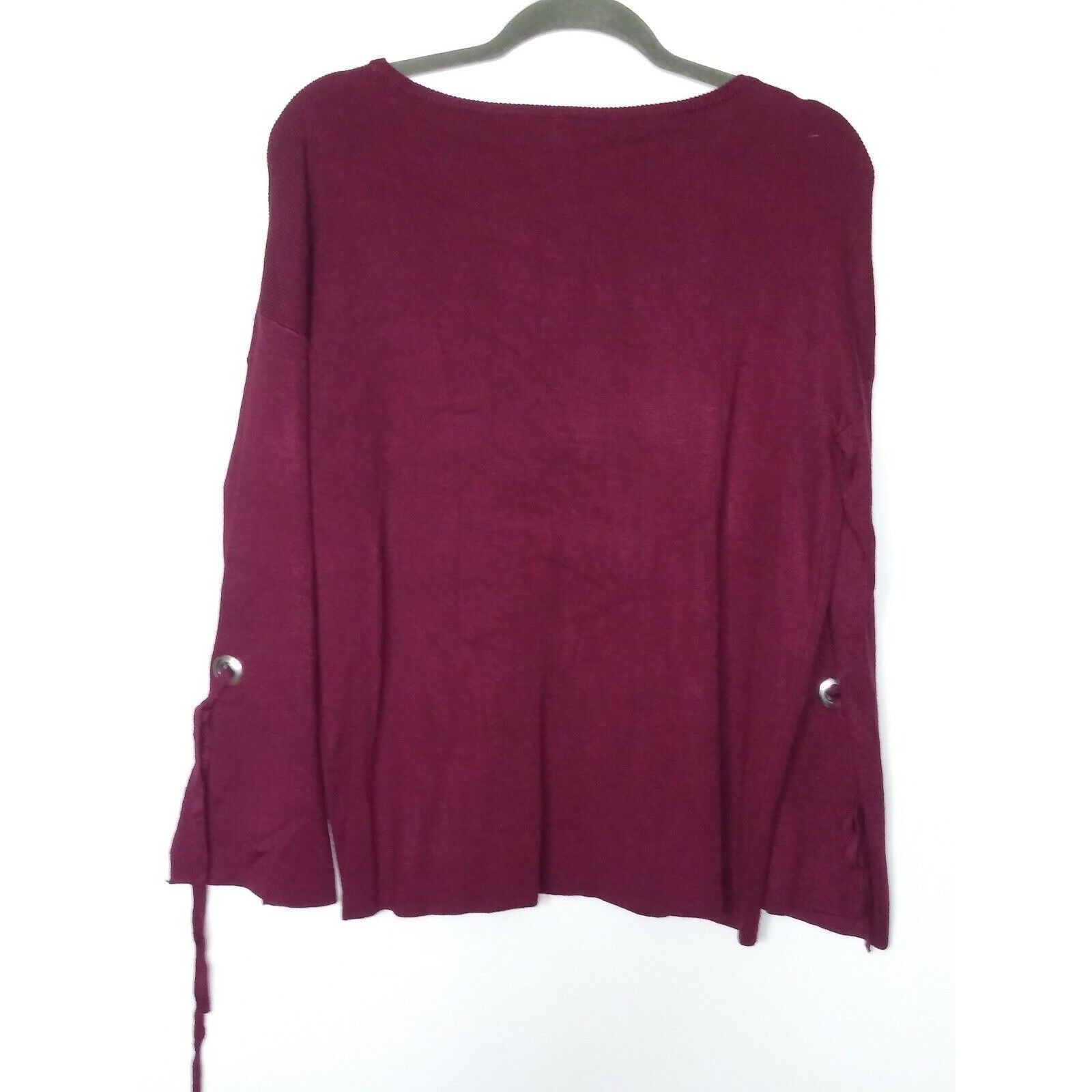 Faded Glory Faded glory sweater top M Bell sleeves belt burgundy Size M / US 6-8 / IT 42-44 - 4 Thumbnail