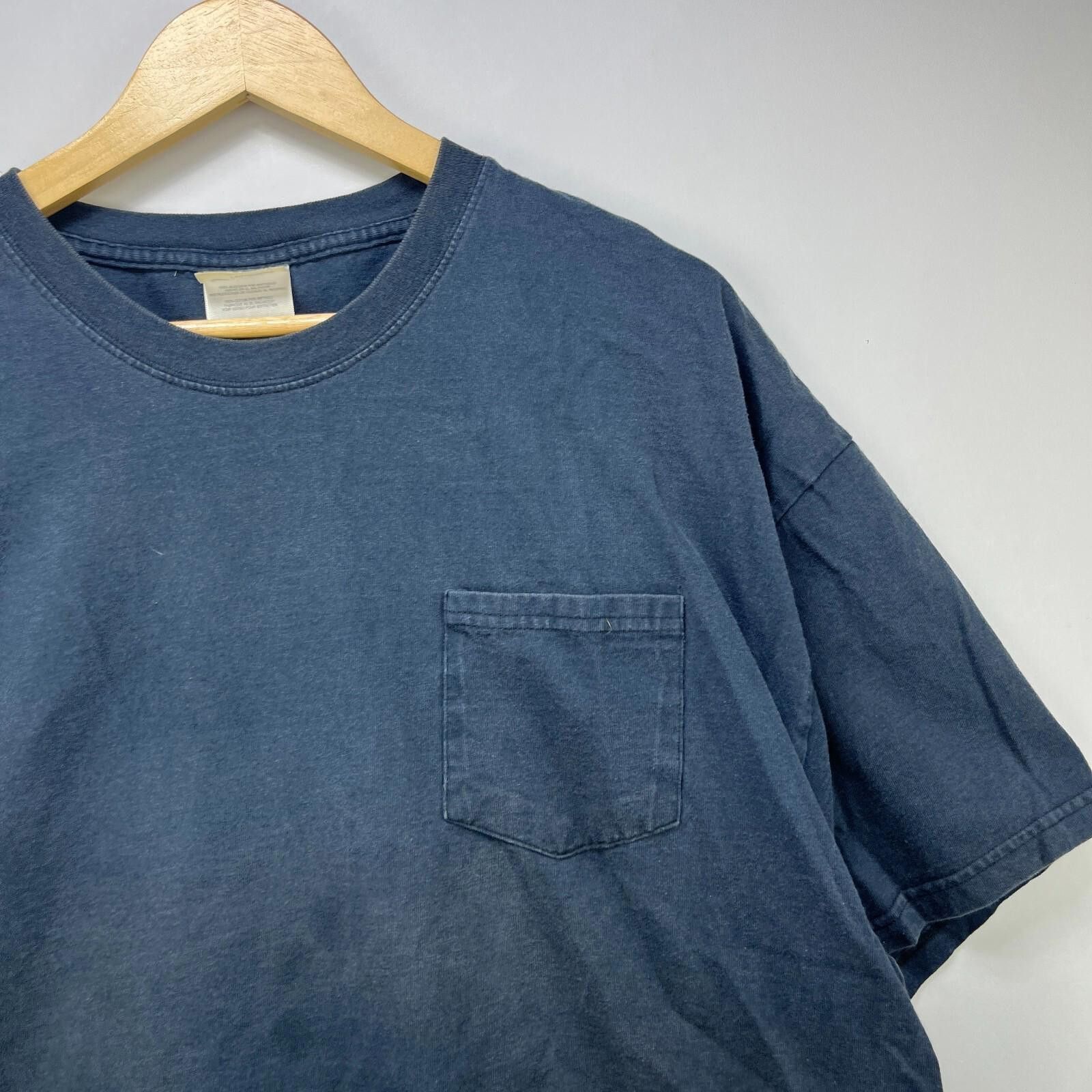Vintage Vintage 90s Sun Faded Blank Black T-Shirt 2XL Size US XXL / EU 58 / 5 - 4 Thumbnail