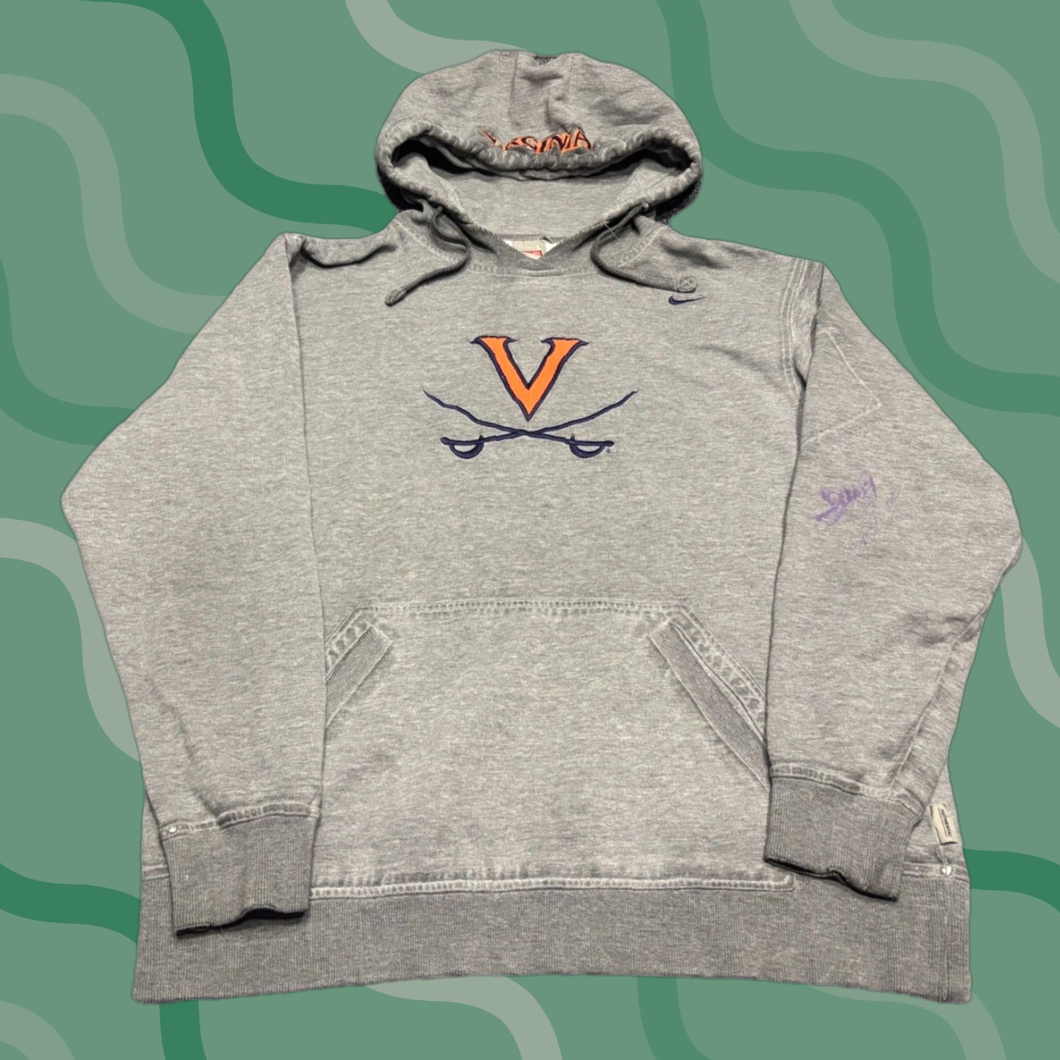 Nike VINTAGE Nike Hoodie Mens L Swoosh Pull Over Sweatshirt Grey A1 Size US L / EU 52-54 / 3 - 1 Thumbnail