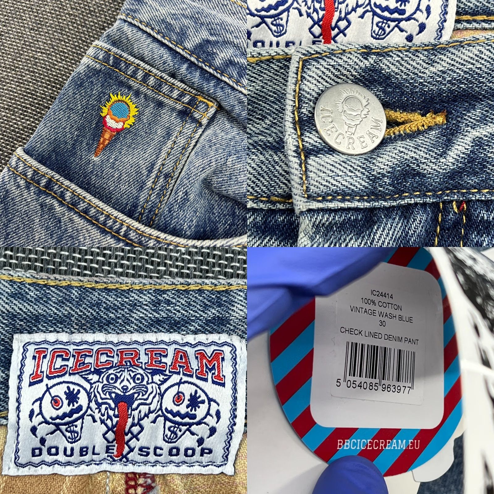Billionaire Boys Club Billionaire Boys Club ICECREAM Running Dog Jeans Size 30 Blue Medium Mens Size US 30 / EU 46 - 8 Thumbnail