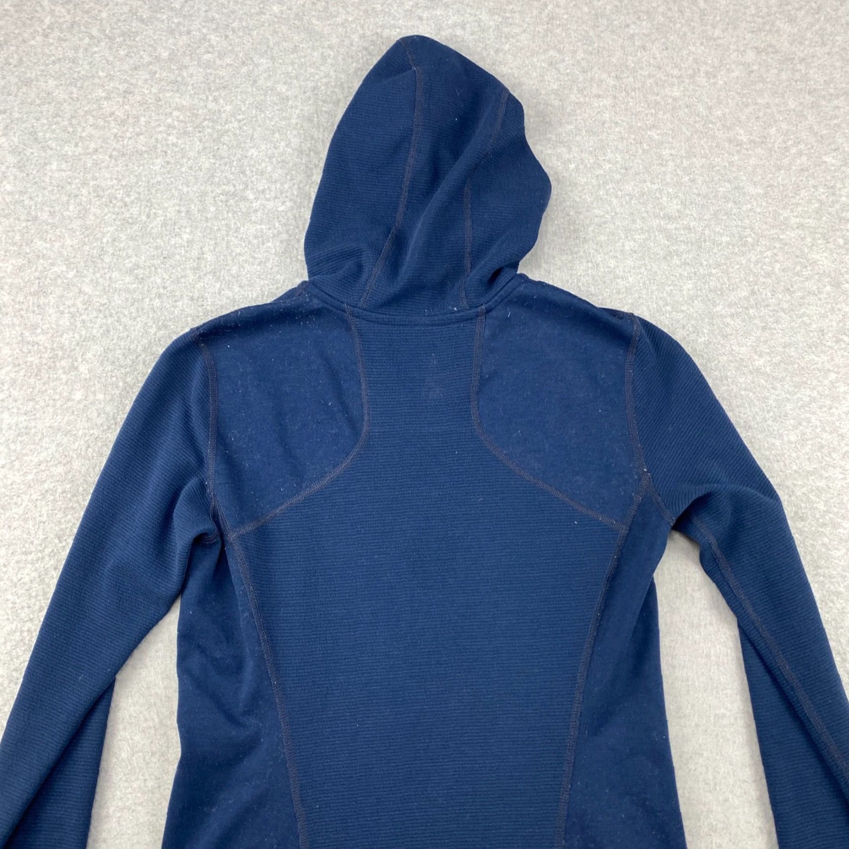 Vintage Columbia Hoodie Women Small S Navy Full Zip Knit Lightweight Thumbholes Pockets Size S / US 4 / IT 40 - 7 Thumbnail