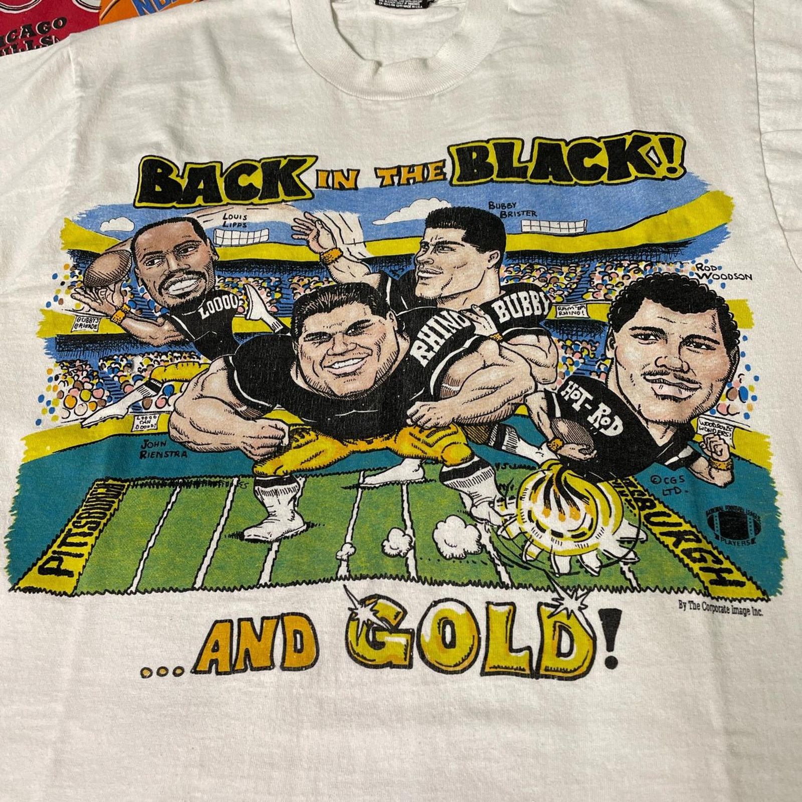 NFL × Vintage Vintage 90s NFL Pittsburgh Steelers Caricature Football Tee Size US M / EU 48-50 / 2 - 3 Thumbnail
