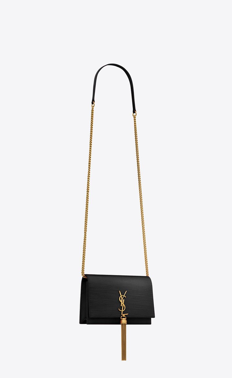 Saint Laurent Paris o1s1wg111225 742833 Size: OS / Satin Kate Chain Wallet Black Size ONE SIZE - 5 Thumbnail