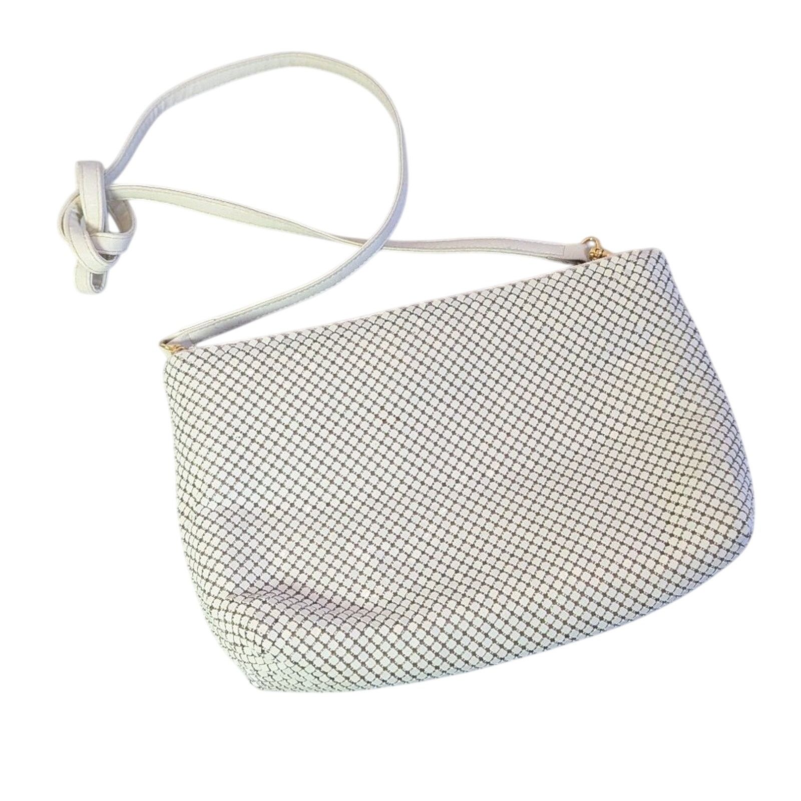 Whiting And Davis Vintage White Metal Mesh Crossbody Bag, Women's