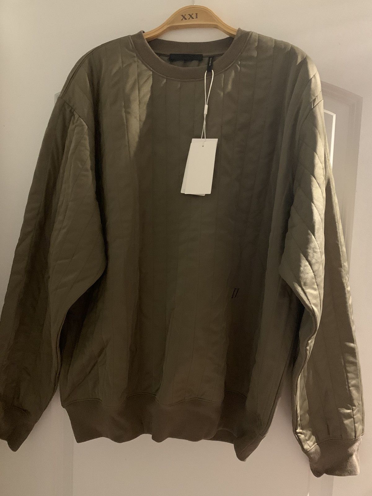 Helmut Lang Helmut Lang sheer quilted sweatshirt crewneck Size US L / EU 52-54 / 3 - 5 Thumbnail