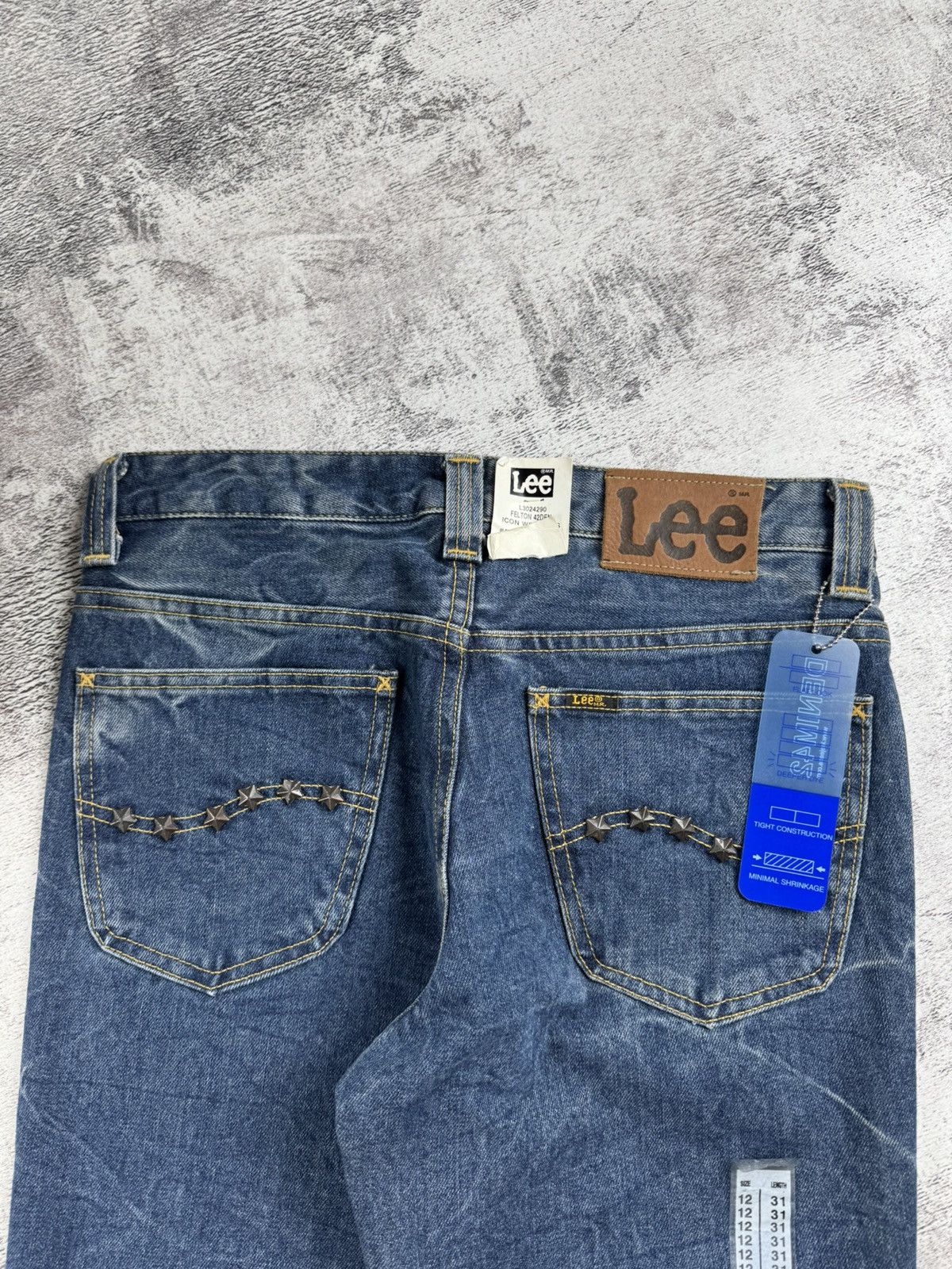 Lee Lee Felton Icon Wrinkles NEW Flare Washed Y2K Faded 12 Size Denim Jeans Trousers Size 32" / US 10 / IT 46 - 9 Thumbnail