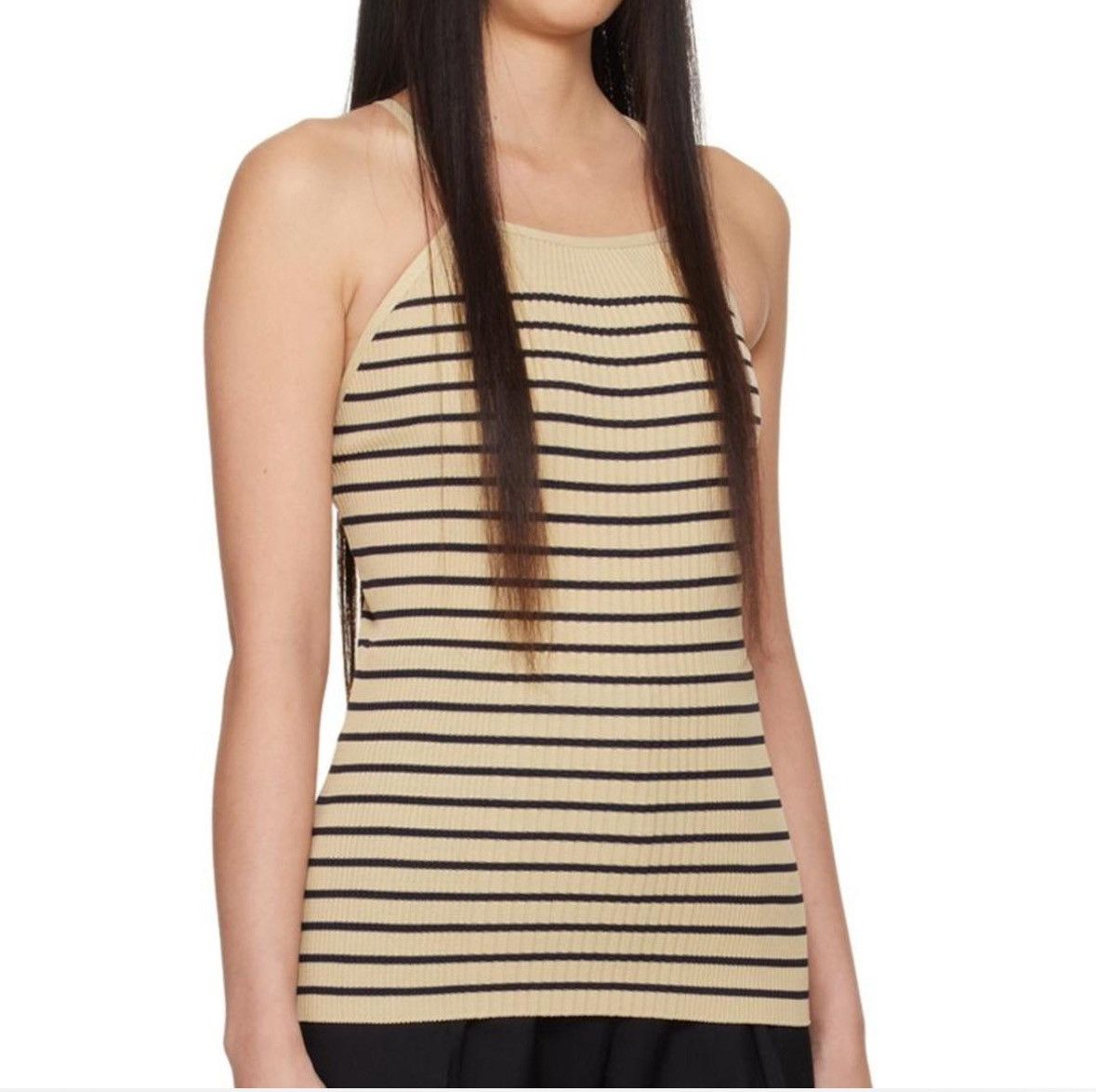 LOW CLASSIC LOW CLASSIC : Beige Striped Adjustable Camisol Size S / US 4 / IT 40 - 2 Thumbnail