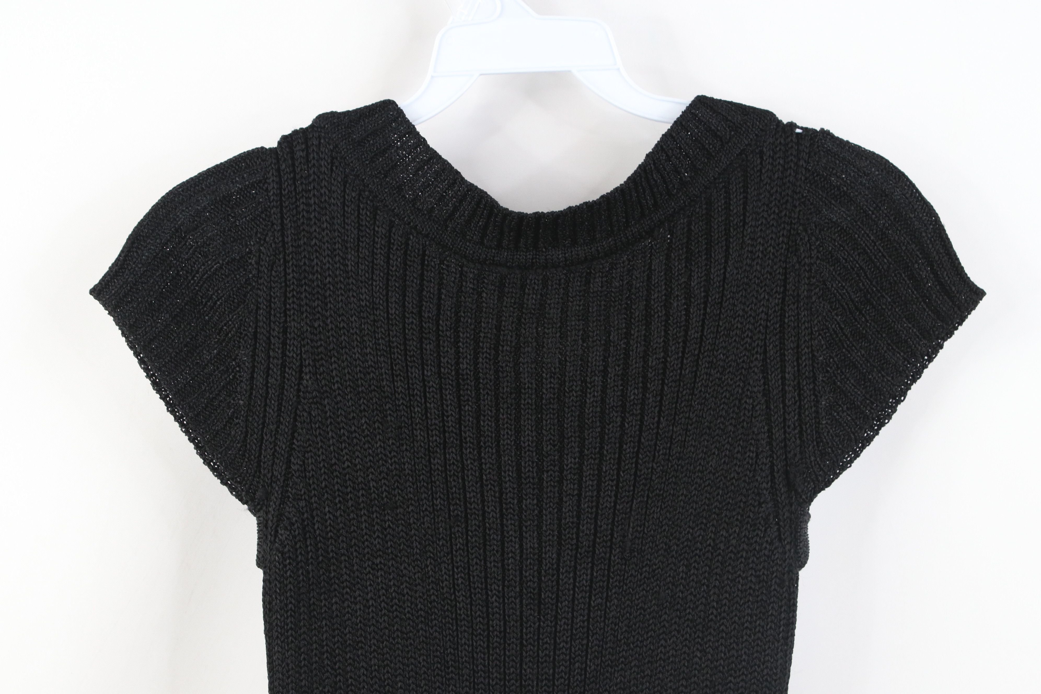 Bebe Vintage 90s Y2K bebe Babydoll Ribbed Knit Cap Sleeve Dress Size M / US 6-8 / IT 42-44 - 13 Thumbnail