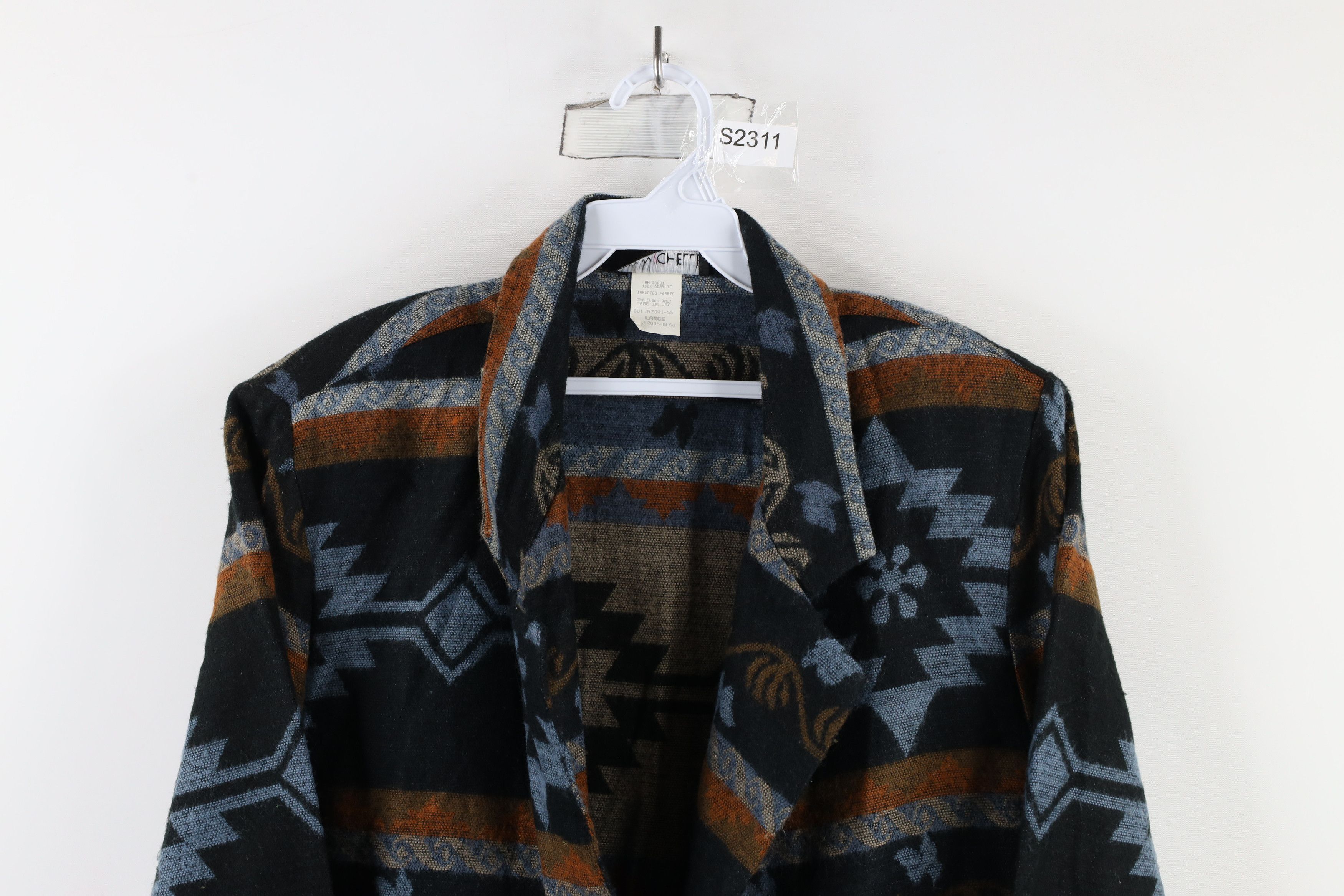 Vintage Vintage 90s Streetwear Southwestern Blazer Jacket Acrylic Size L / US 10 / IT 46 - 2 Thumbnail