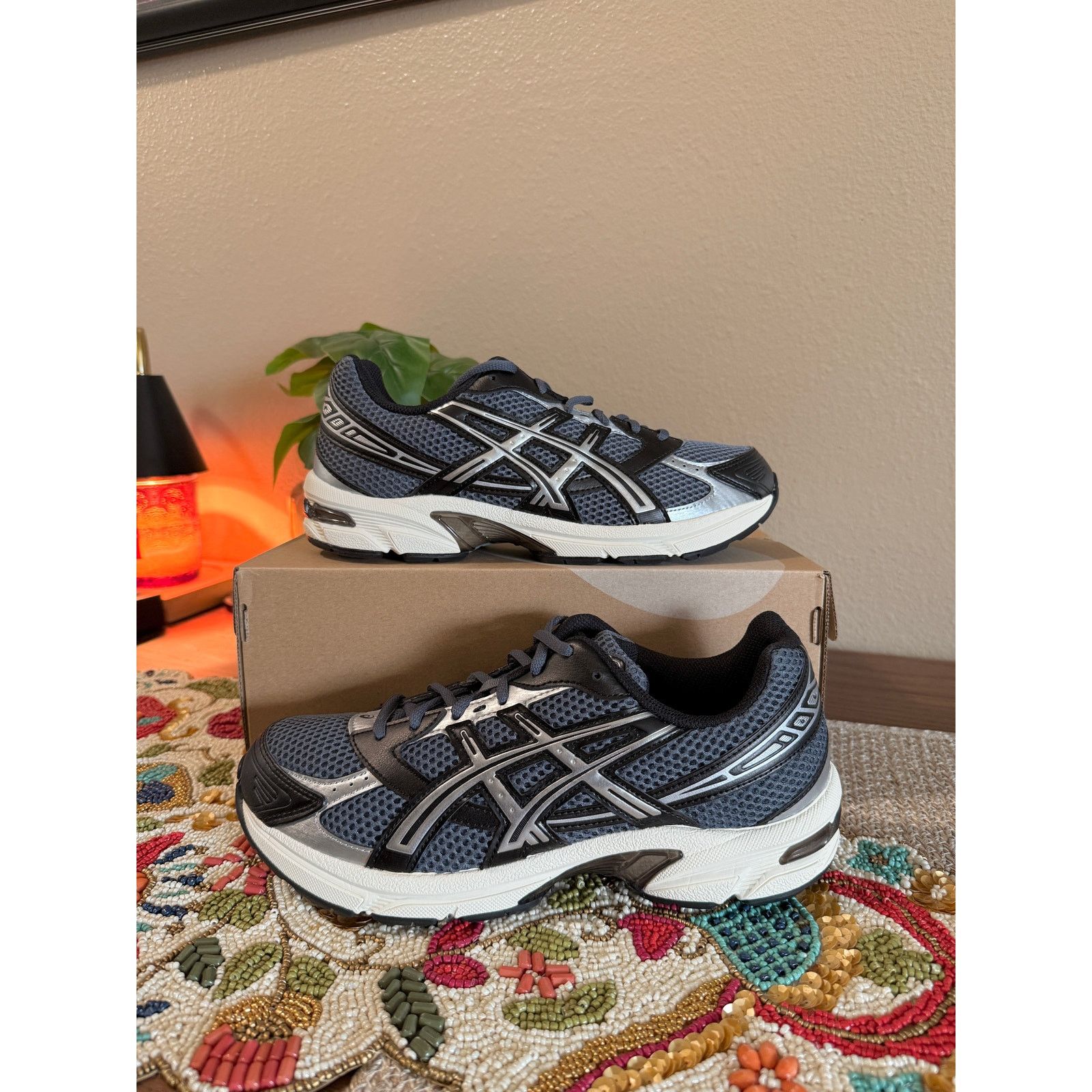 Asics GT-2140 Mens 11.5 Silver Blue T904N Gel Running Shoes Dad Sneakers Asics GT-2140 Junior UK 5.5.  main image 3