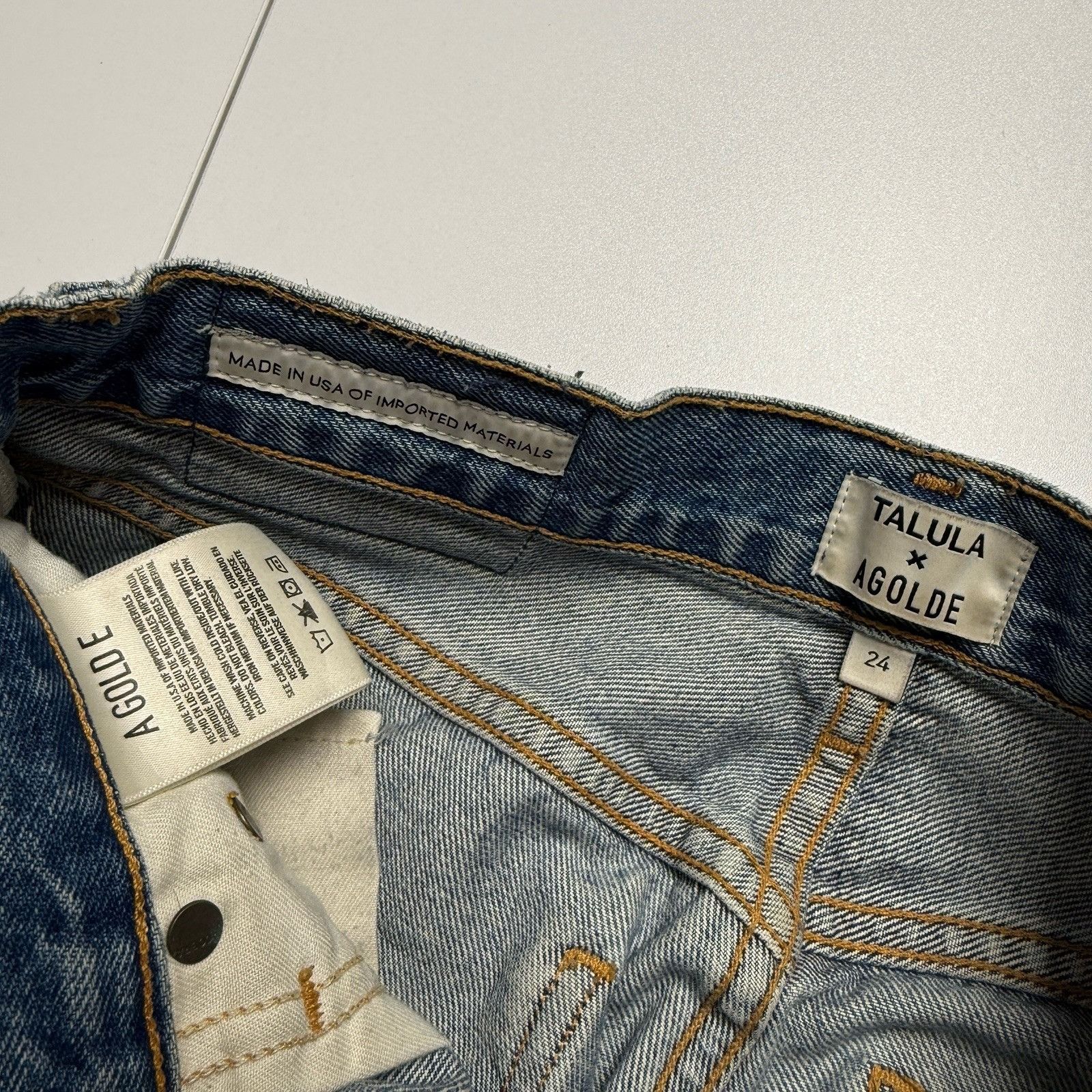 Agolde Talula x Agolde Jeans Womens 24 (27x27) Blue High Rise Taper Size 24" / US 00 / IT 34 - 6 Thumbnail