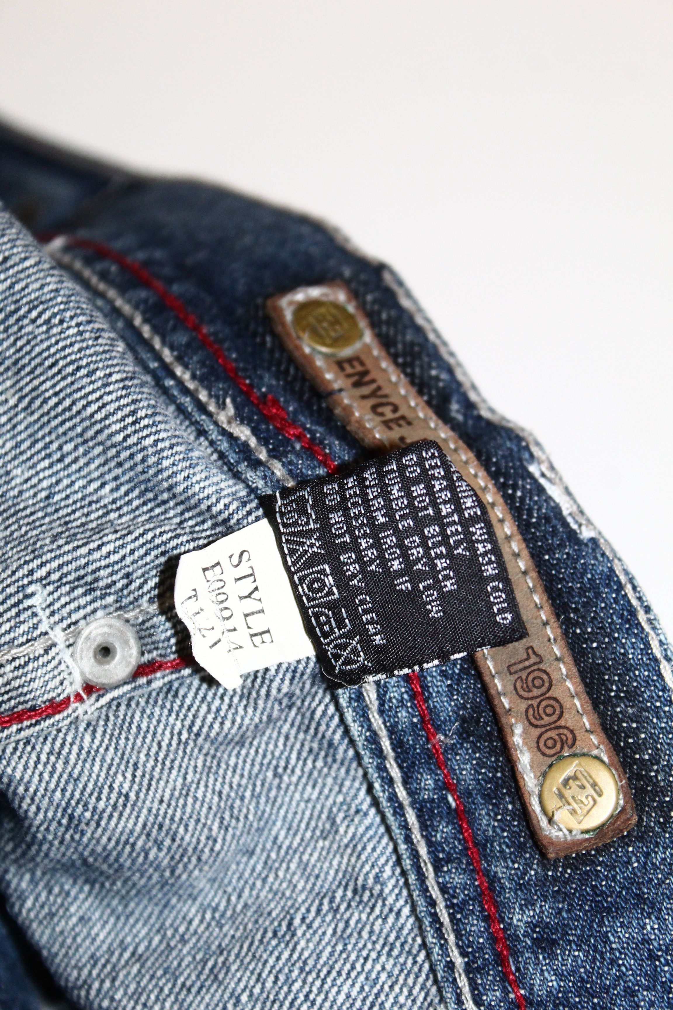 Enyce 🔥90s VTG ENYCE Faded Blue Denim Baggy Rap Jeans Size US 42 / EU 58 - 8 Thumbnail
