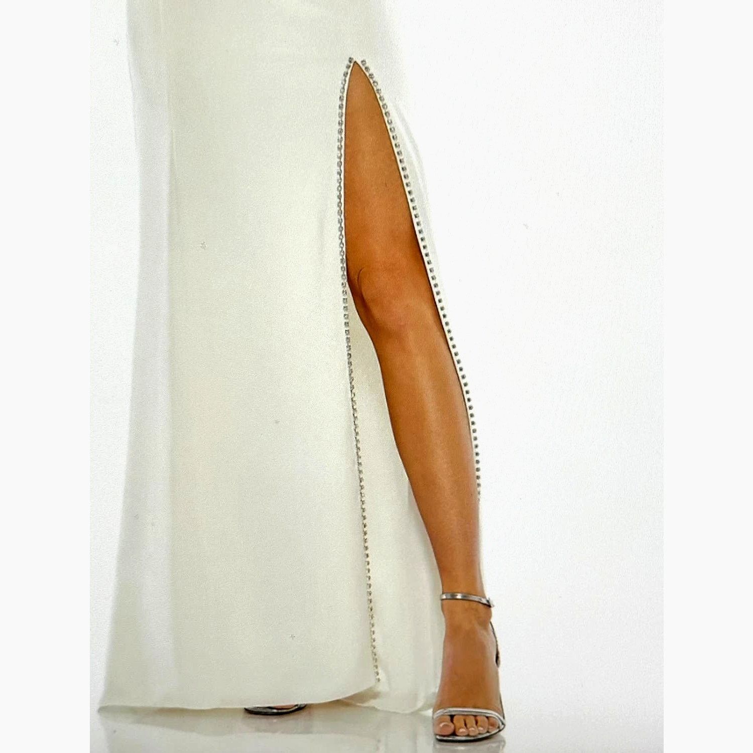 Other Mac Duggal Sweetheart Evening Gown Rhinestone Accent White 2 Size XS / US 0-2 / IT 36-38 - 7 Thumbnail