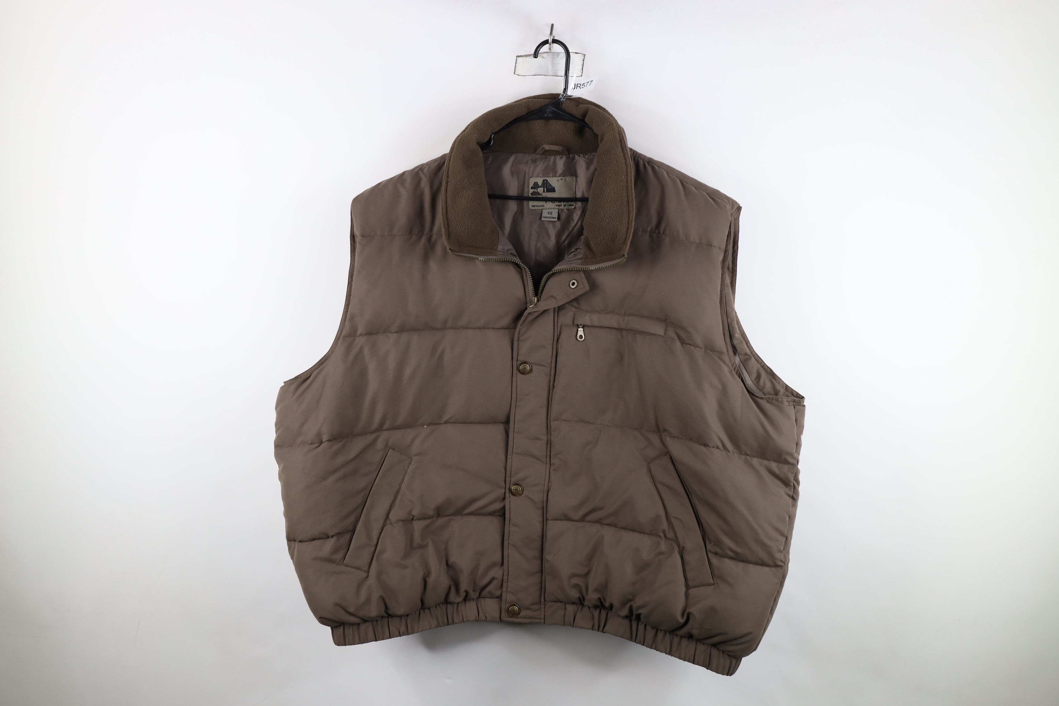 Vintage Vintage 90s Y2K Streetwear Full Zip Puffer Vest Jacket Brown Size US XXL / EU 58 / 5 - 1 Thumbnail
