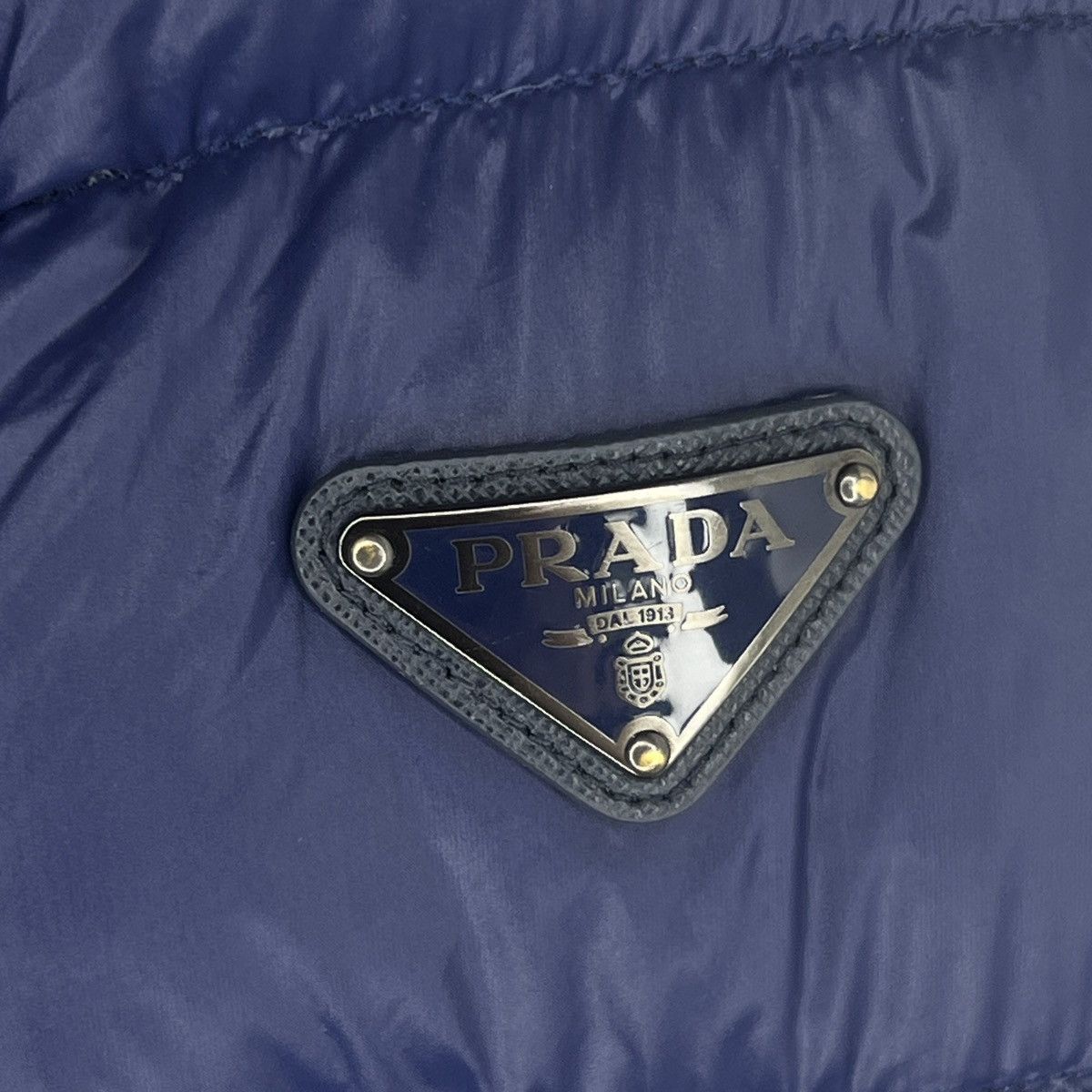 Prada Rare Prada Moto Nylon Plain Logo Down Jacket Puffer (SGB608) Size US L / EU 52-54 / 3 - 4 Thumbnail