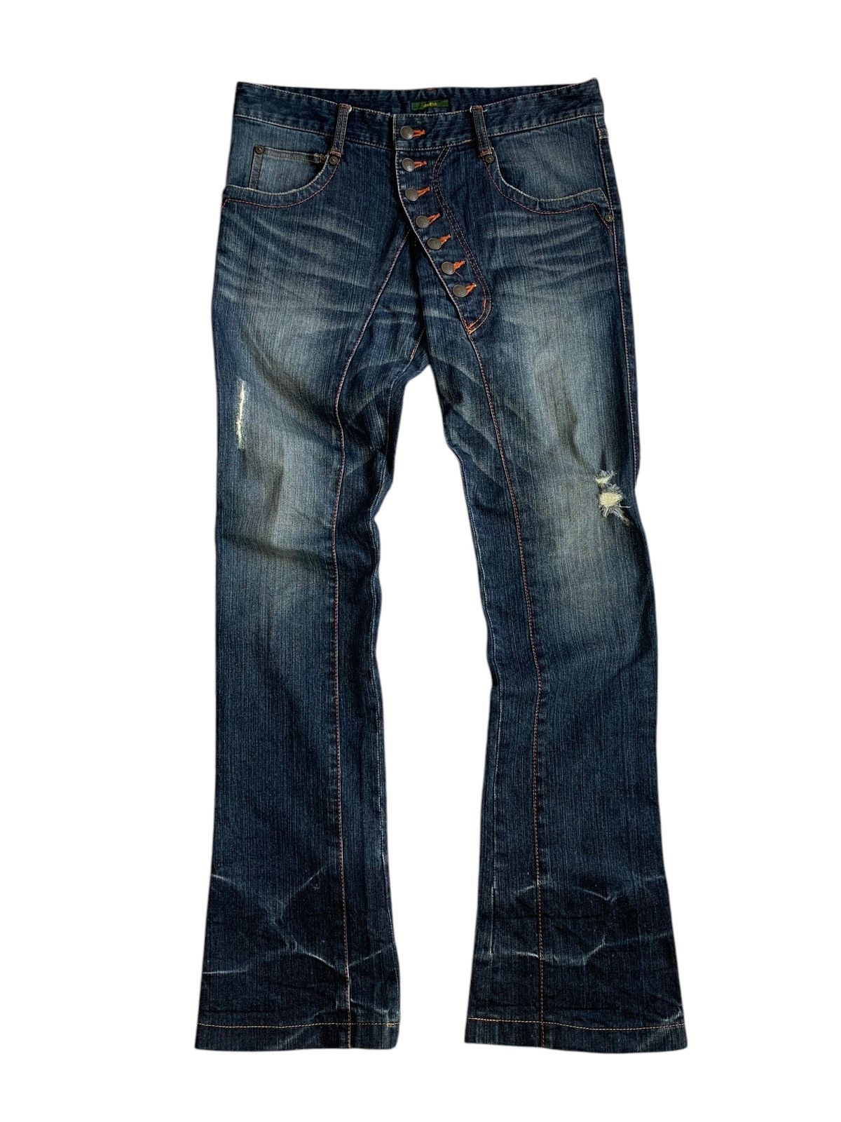 Obelisk Obelisk Archive Edo Black Flared Indigo Mudwash Denim Size US 32 / EU 48 - 3 Thumbnail