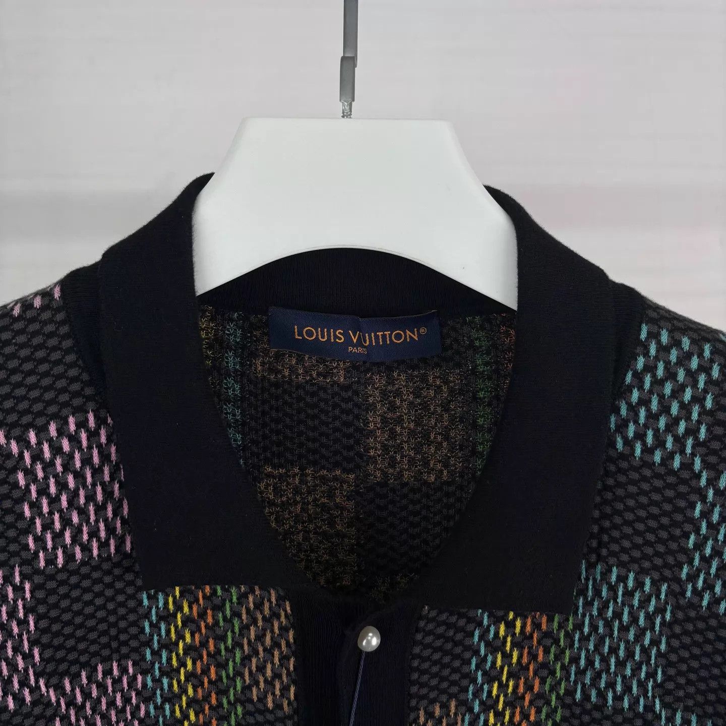 Louis Vuitton LV Rainbow Damier Men's Short Sleeve Polo XL Italy Size US XL / EU 56 / 4 - 3 Thumbnail