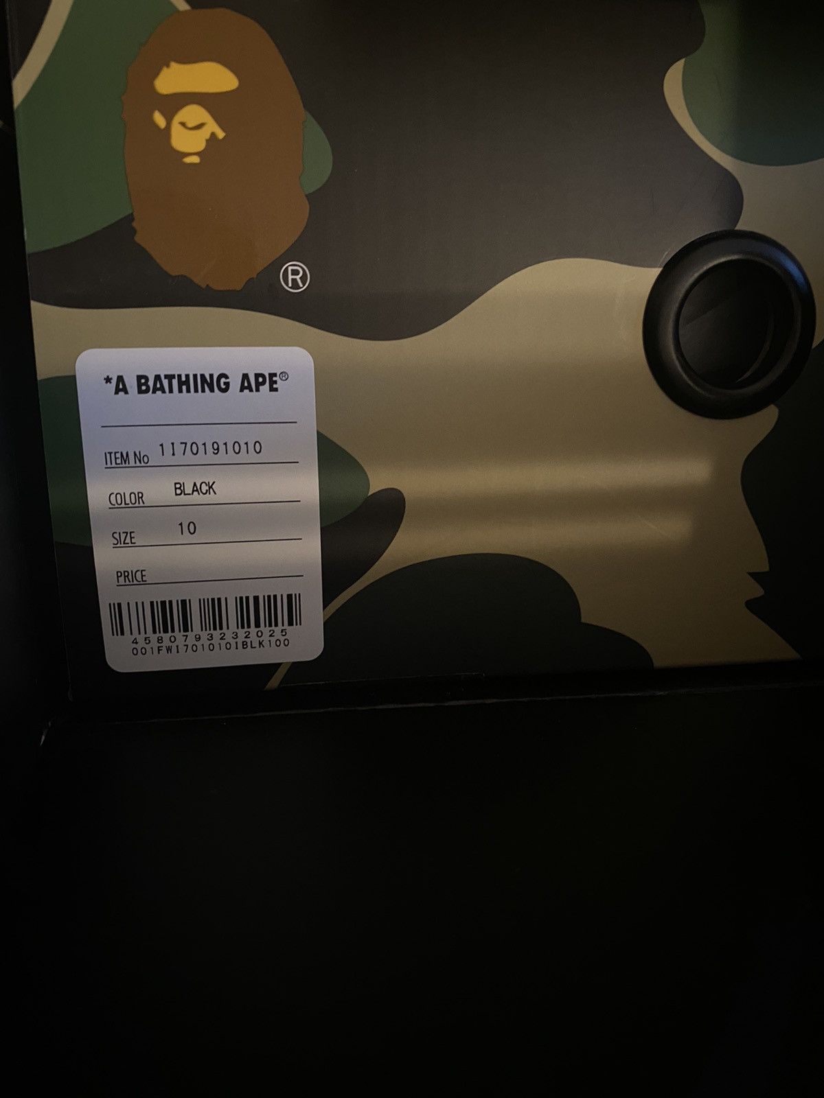 Bape A Bathing Ape "Sk8 Sta #3" M1 'Black' Size US 10 / EU 43 - 12 Thumbnail