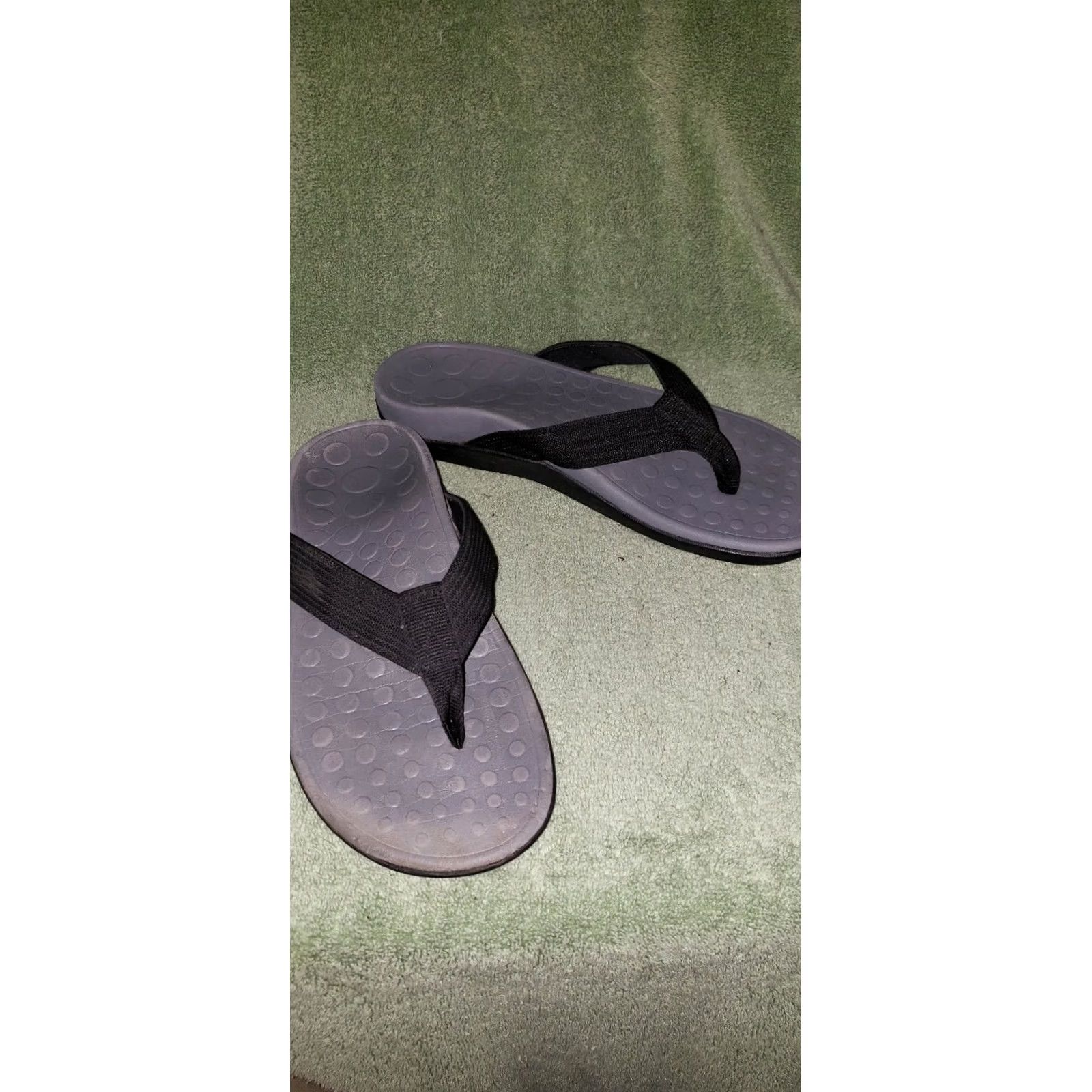 Vionic Vionic Wave Sandal Toe Post Womens US 9 Black Orthotic Footbed Orthoheel Slip On Beach Pool Casual Mens Womens Girls Size US 9 / IT 39 - 5 Thumbnail