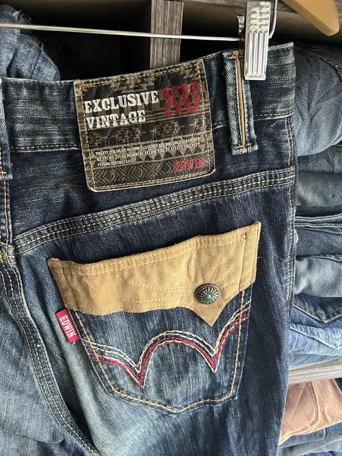 Edwin 🔥Flared Edwin Exclusive Vintage Distressed Denim Size US 33 - 15 Thumbnail