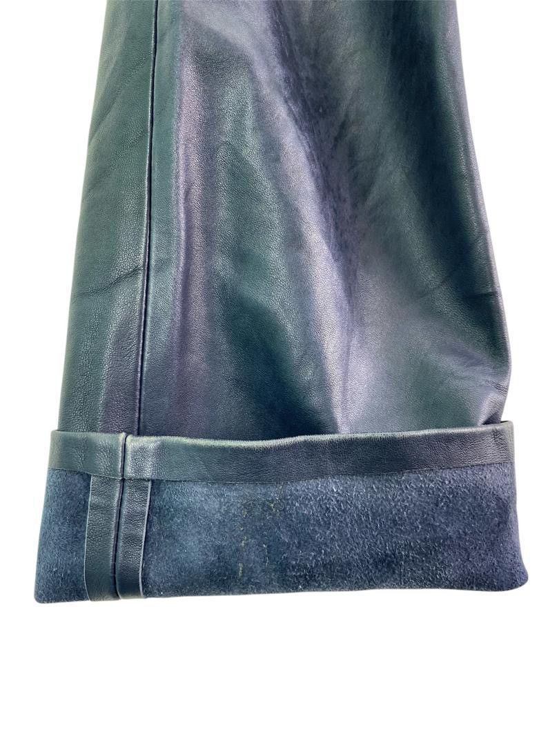 Genuine Leather Vtg 90s unbrand biker genuine leather pant Size 27" / US 4 / IT 40 - 2 Thumbnail