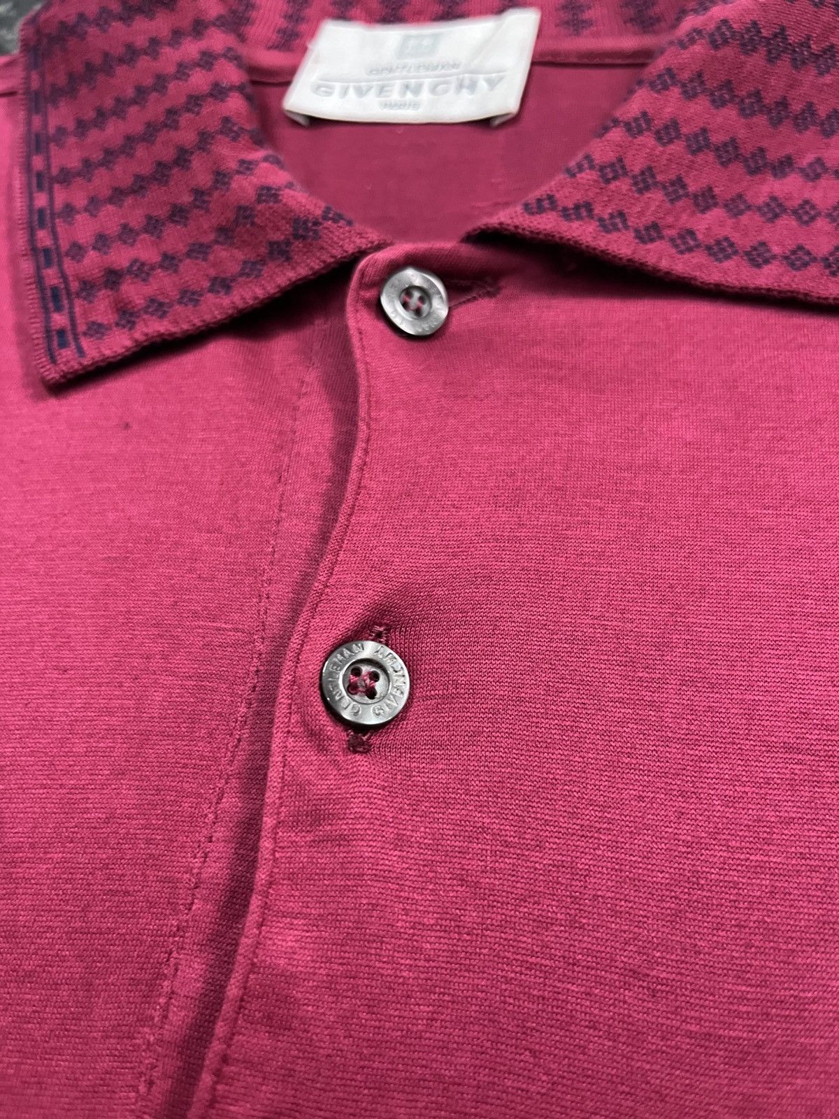 Givenchy Vintage 90s Givenchy Gentleman Maroon Polo Shirts Longsleeve Size US M / EU 48-50 / 2 - 6 Thumbnail