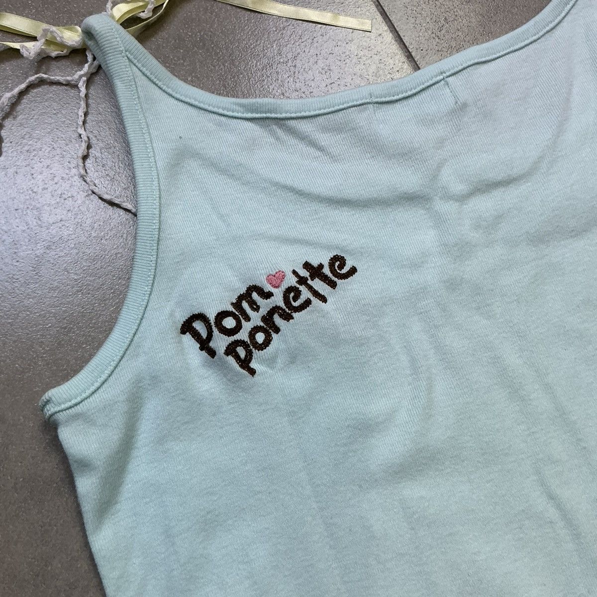 Angel Blue 90s Pom Ponette Tank Top Y2K Size XS / US 0-2 / IT 36-38 - 7 Thumbnail
