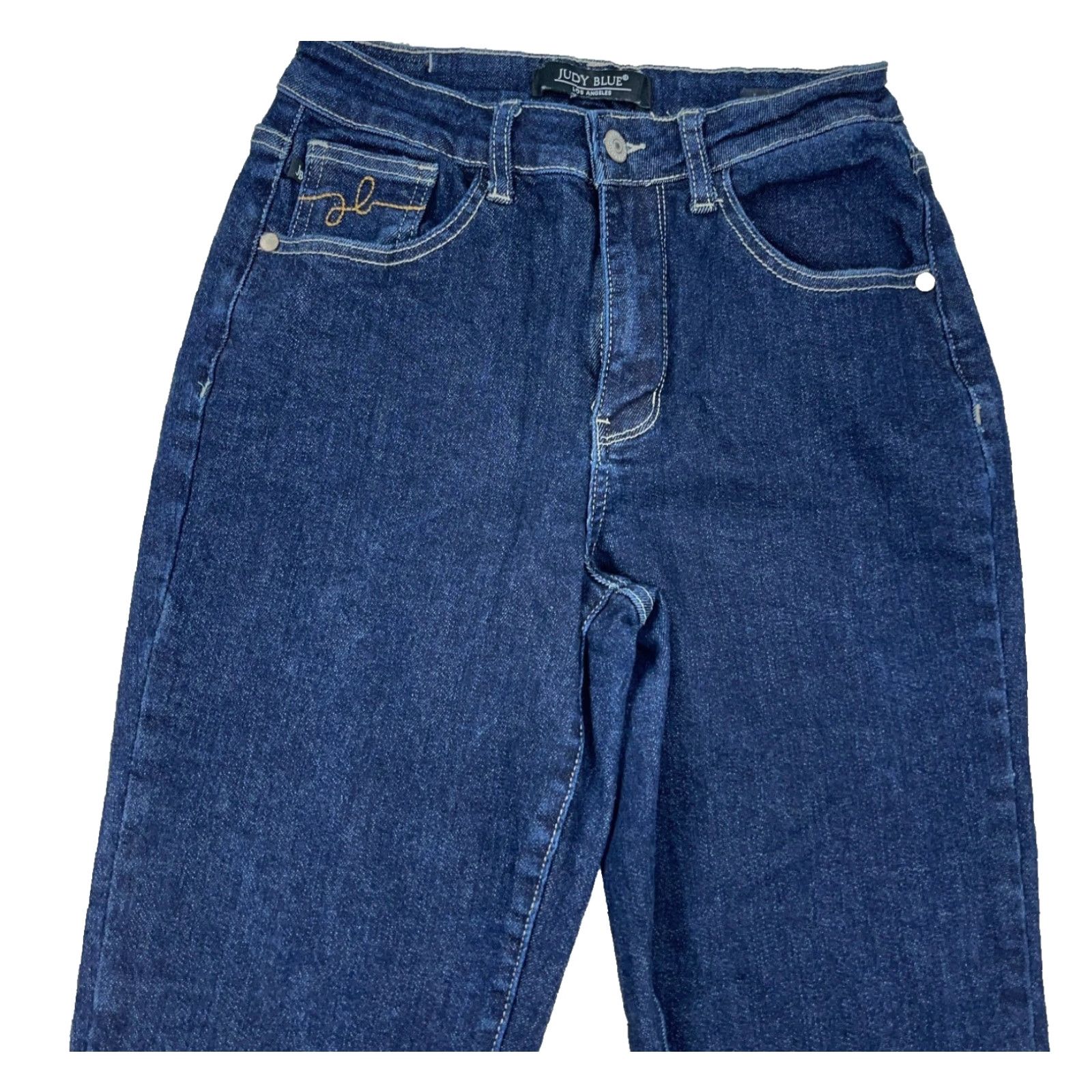 Vintage Judy Blue Jeans Women 1 25 Mom Jean Dark Wash Distressed Comfort Stretch 5-Pocket Denim Pants with Belt Loops Girls Womens Size 25" / US 0 / IT 36 - 6 Thumbnail