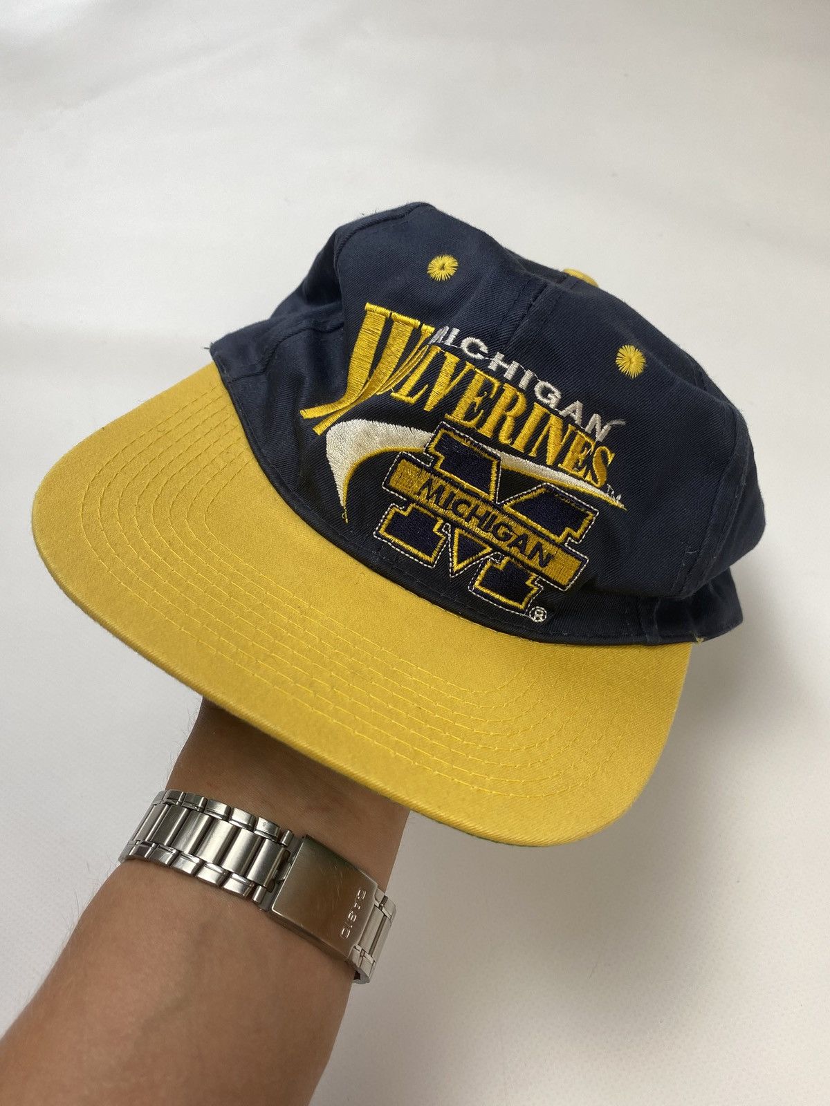 NFL Rare NFL Vintage Michigan Wolverines SnapBack Hat 1992 Size ONE SIZE - 1 Thumbnail