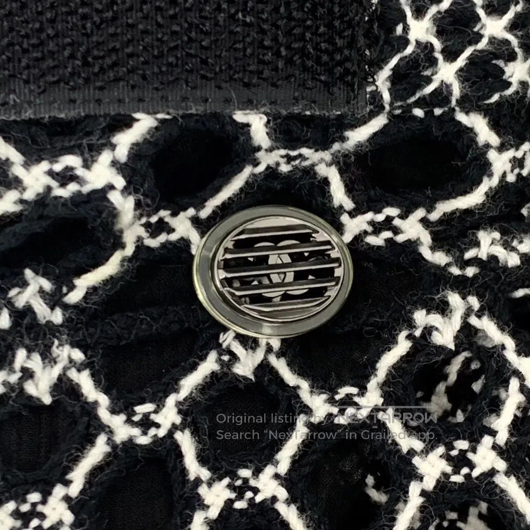 Chanel Chanel Black lace-up knit cotton casual sweater wool long Size 37" - 5 Thumbnail
