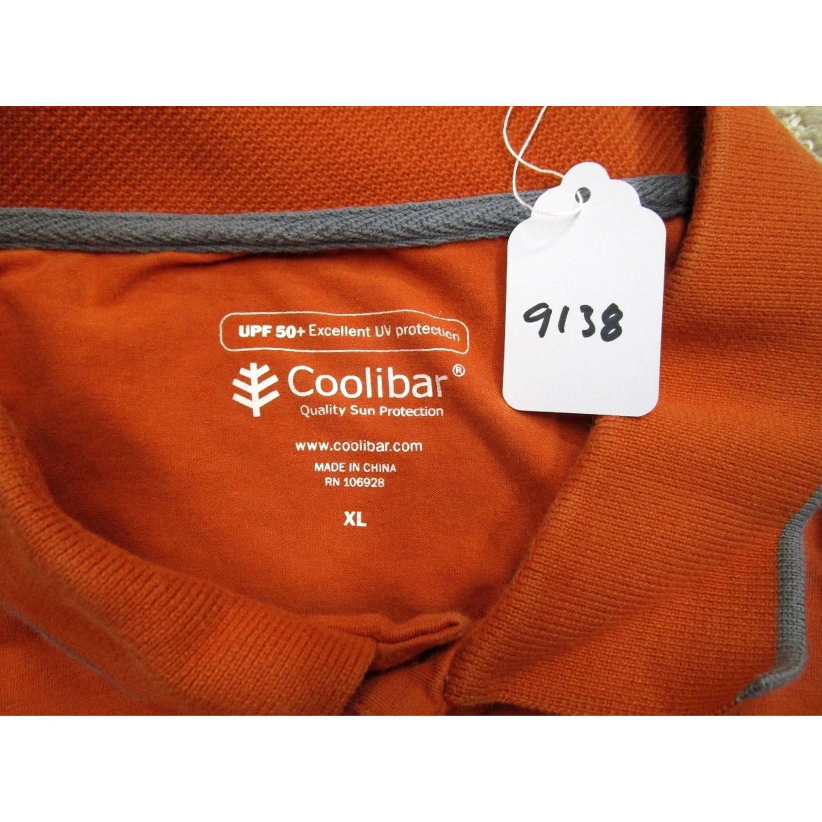 Vintage Coolibar Polo Shirt Men XL Orange Long Sleeve UV Performance Wicking Shirt Size US XL / EU 56 / 4 - 8 Thumbnail