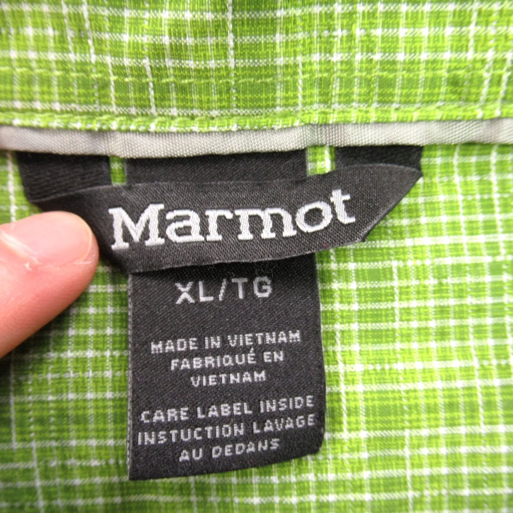 Marmot Marmot Shirt XL Green Plaid Long Sleeve Button Front Outdoors Casual Mens Size US XL / EU 56 / 4 - 4 Thumbnail