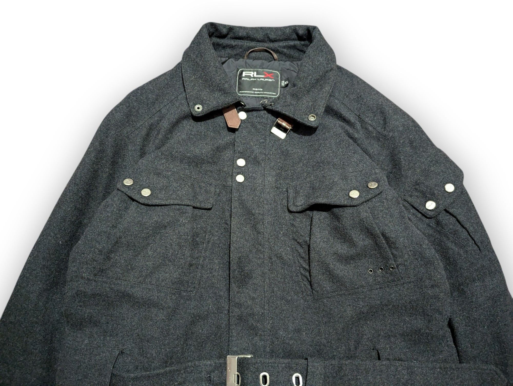 Ralph Lauren RLX Ralph Lauren Jacket Coat Wool Gray Belted Utility Size US XL / EU 56 / 4 - 5 Thumbnail
