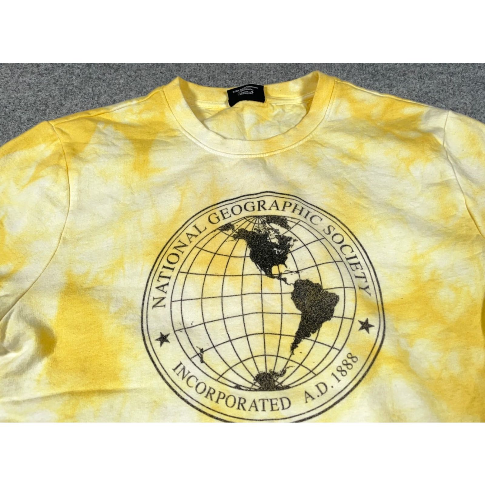 Vintage National Geographic Society Sweatshirt Shirt Adult Medium Yellow Tie Dye Crew Size US M / EU 48-50 / 2 - 4 Thumbnail