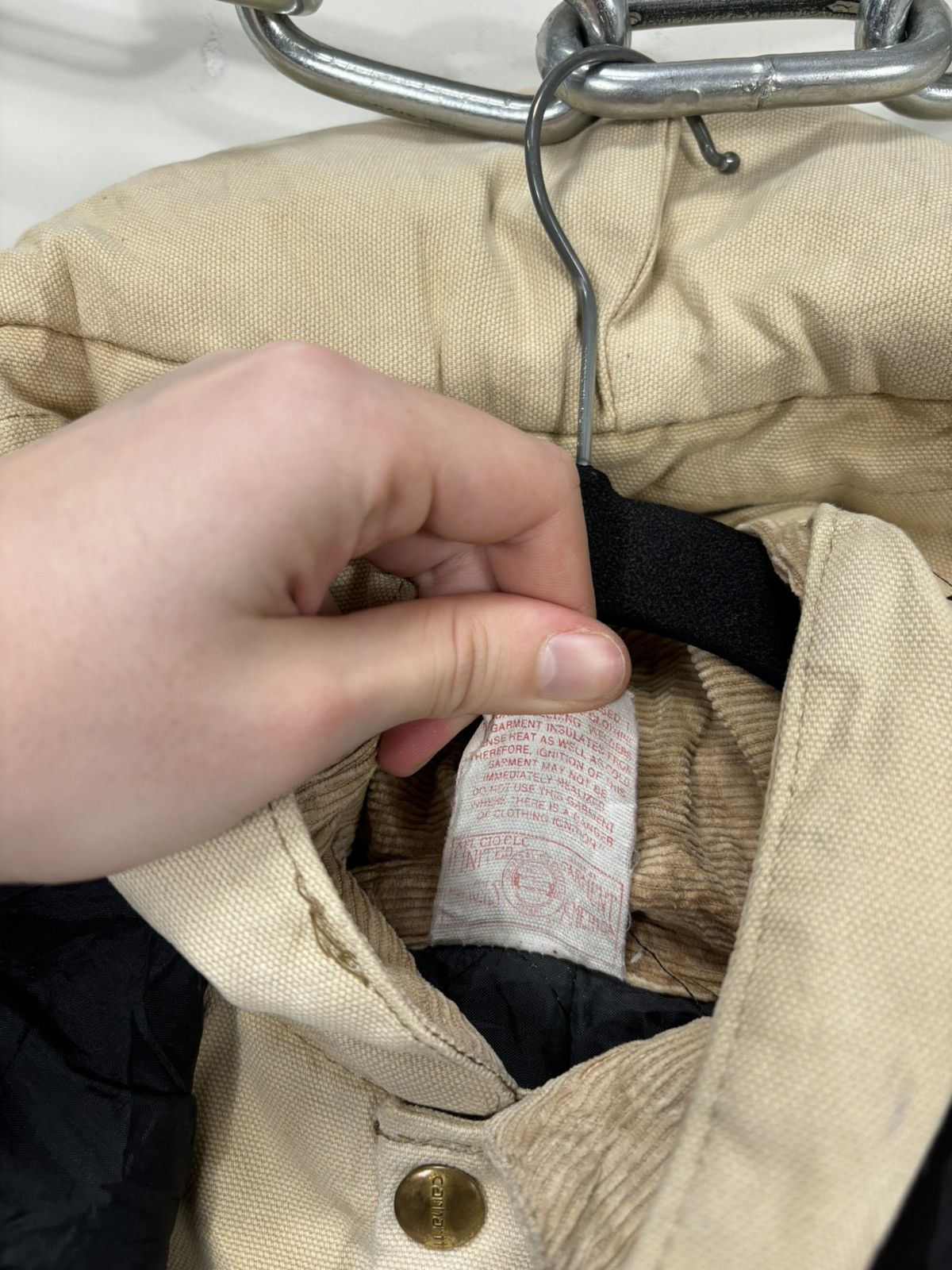Carhartt Vintage 90s Carhartt USA Beige Work Hooded Cropped Jacket Size US M / EU 48-50 / 2 - 17 Thumbnail