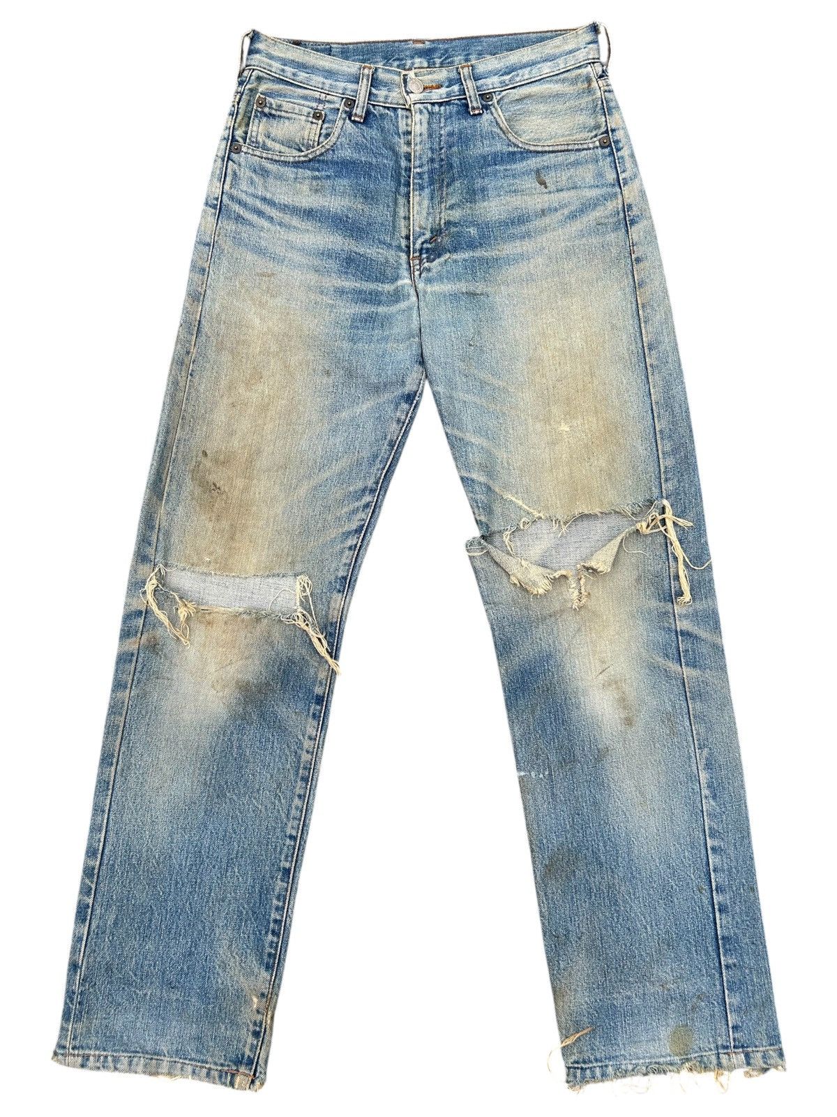 Kapital Thrashed Vintage Levis Big E Selvedge Denim Jeans Size US 29 - 1 Thumbnail