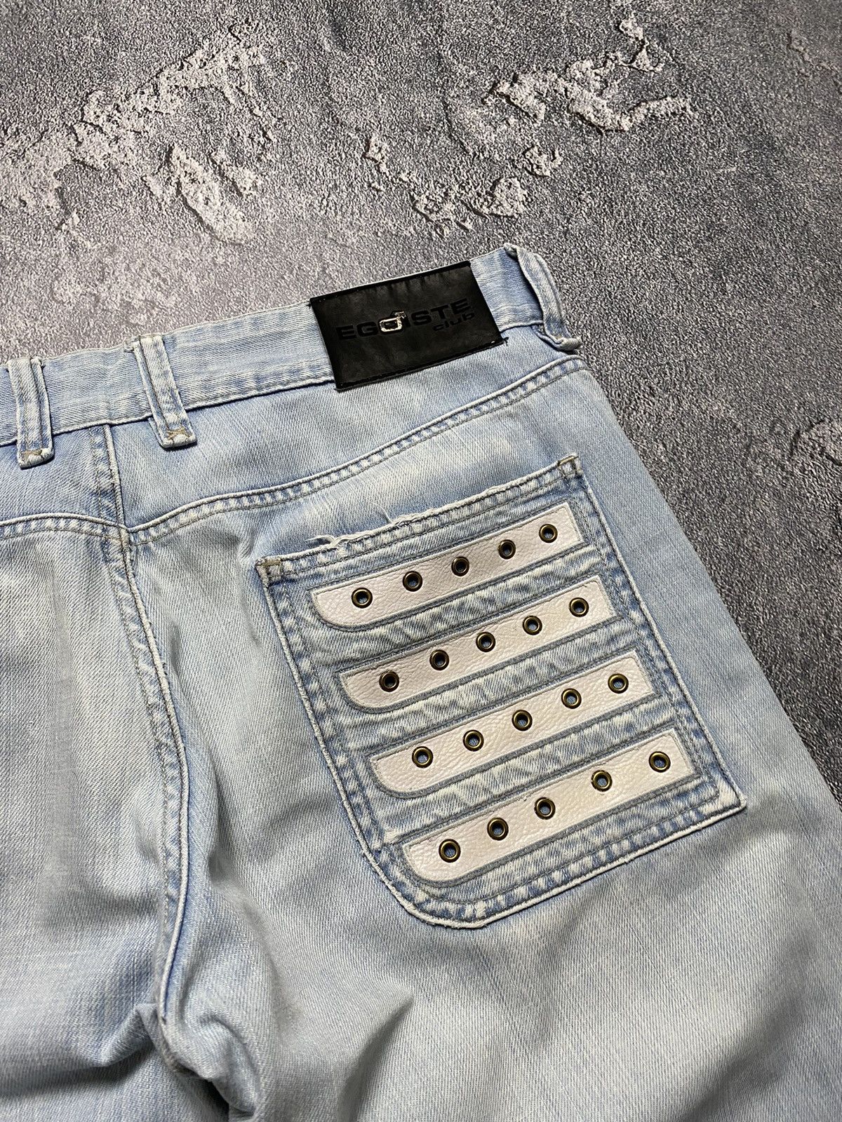 Anime × Japanese Brand Egoiste VNTG Embroidered Pulls Flare Y2K Jeans Pants Size US 34 / EU 50 - 12 Thumbnail