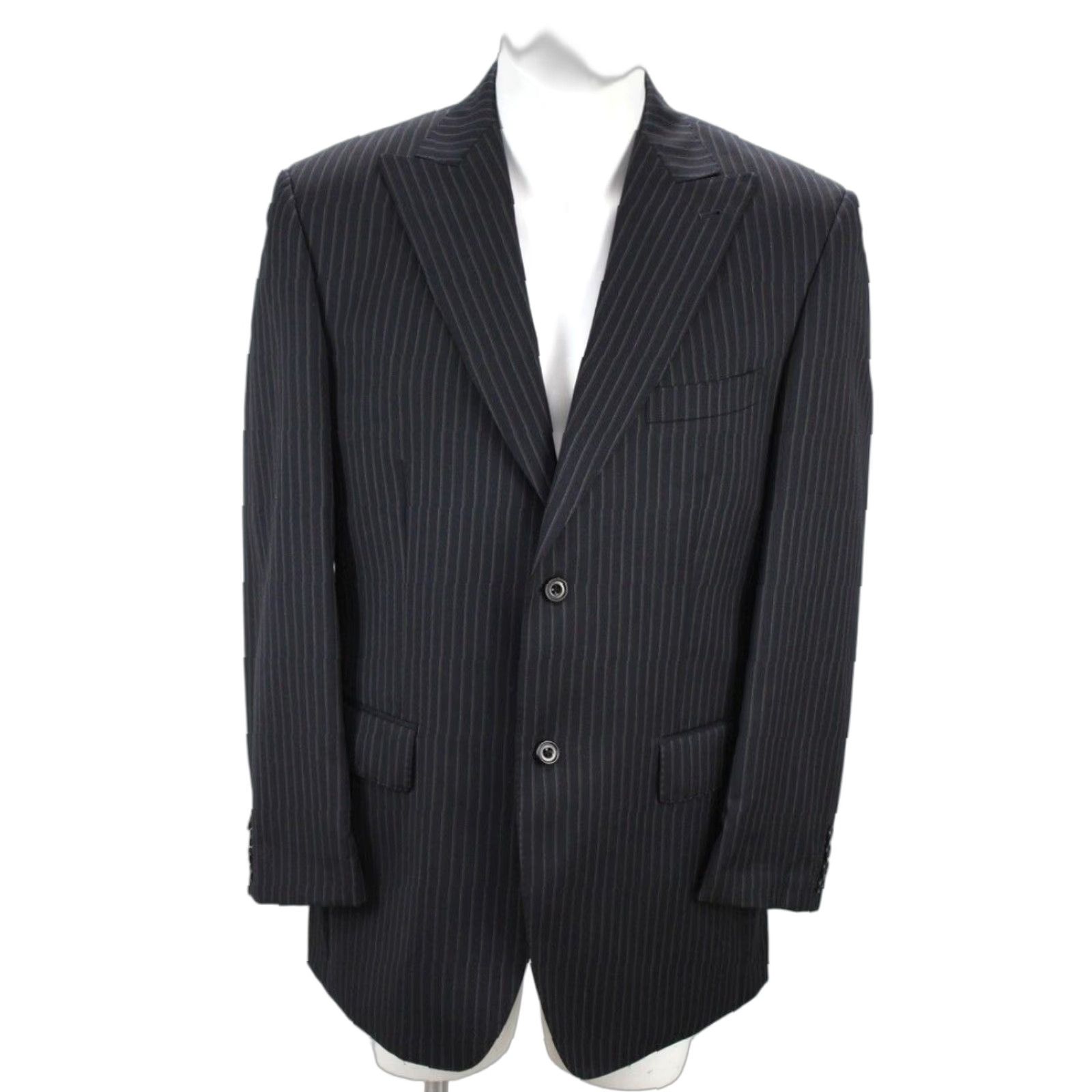 Sean John VINTAGE Sean John Wool Suit Jacket Men's 40R Black Pin Stripe Lined Business Stylish Size 40R - 1 Thumbnail