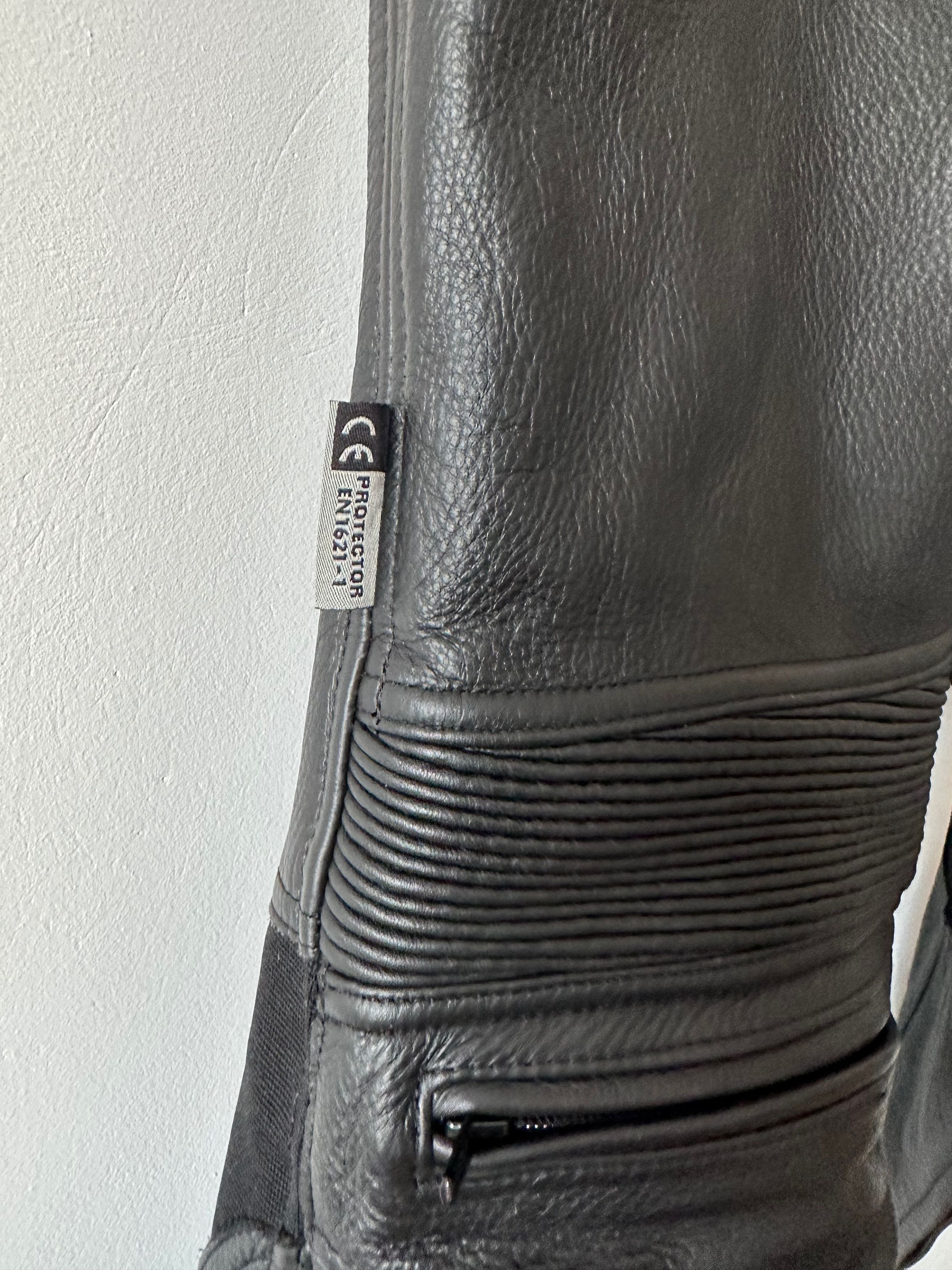 Indian Motorcycle IXS Motorcycle motorsport black leather pants Size US 34 / EU 50 - 4 Thumbnail