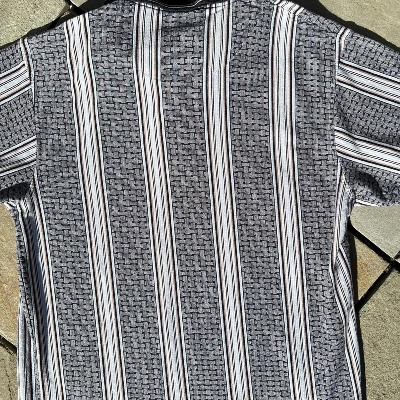 Vintage Neo-Vintage Y2K Vertical Stripe + Pattern Polo Size US M / EU 48-50 / 2 - 5 Thumbnail