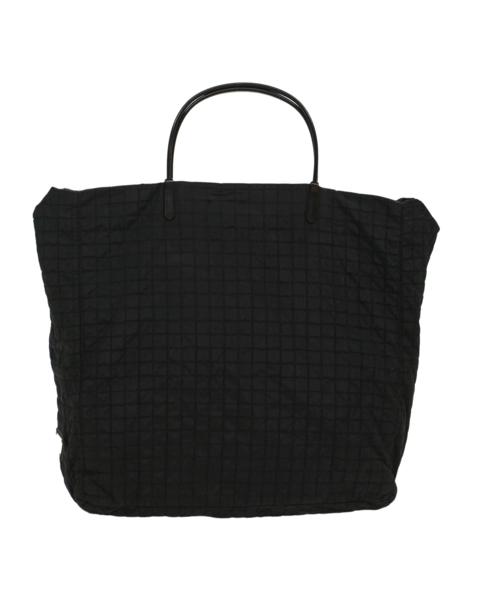 image of Prada Sophisticated Black Nylon Hand Bag, Women's