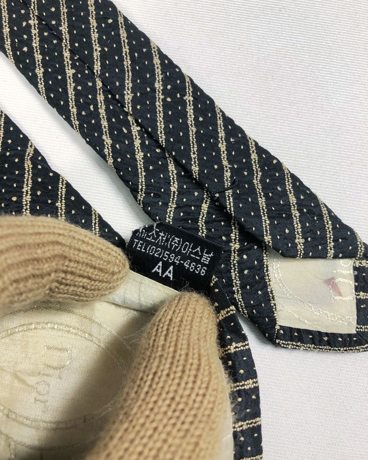 Christian Dior Monsieur Rare Vintage Christian Dior Monsieur Stripes Silk Tie Size ONE SIZE - 10 Thumbnail