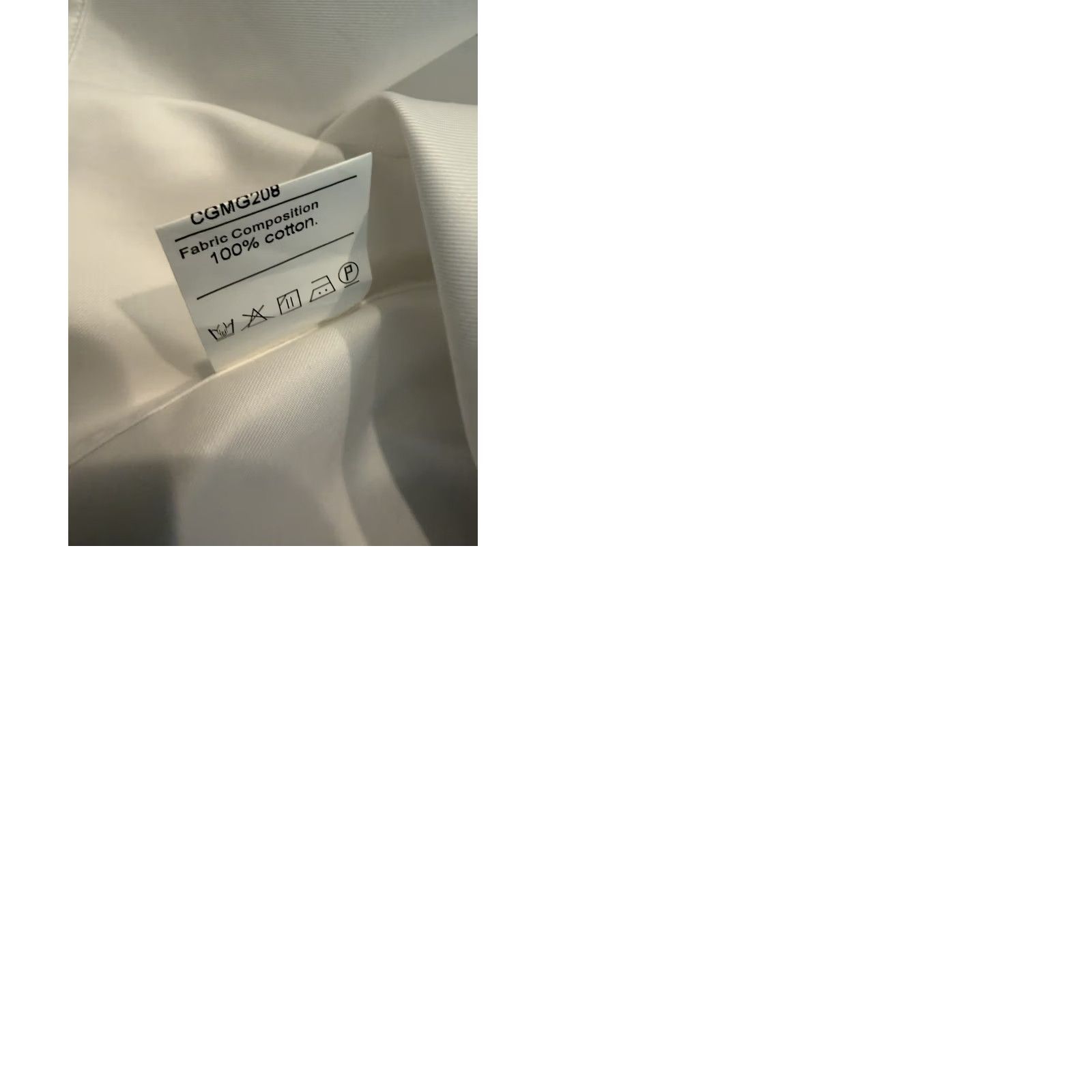 Vintage M & M Button-Up Shirt White Cotton Long Sleeve Men Medium Formal Store Size 40R - 9 Thumbnail
