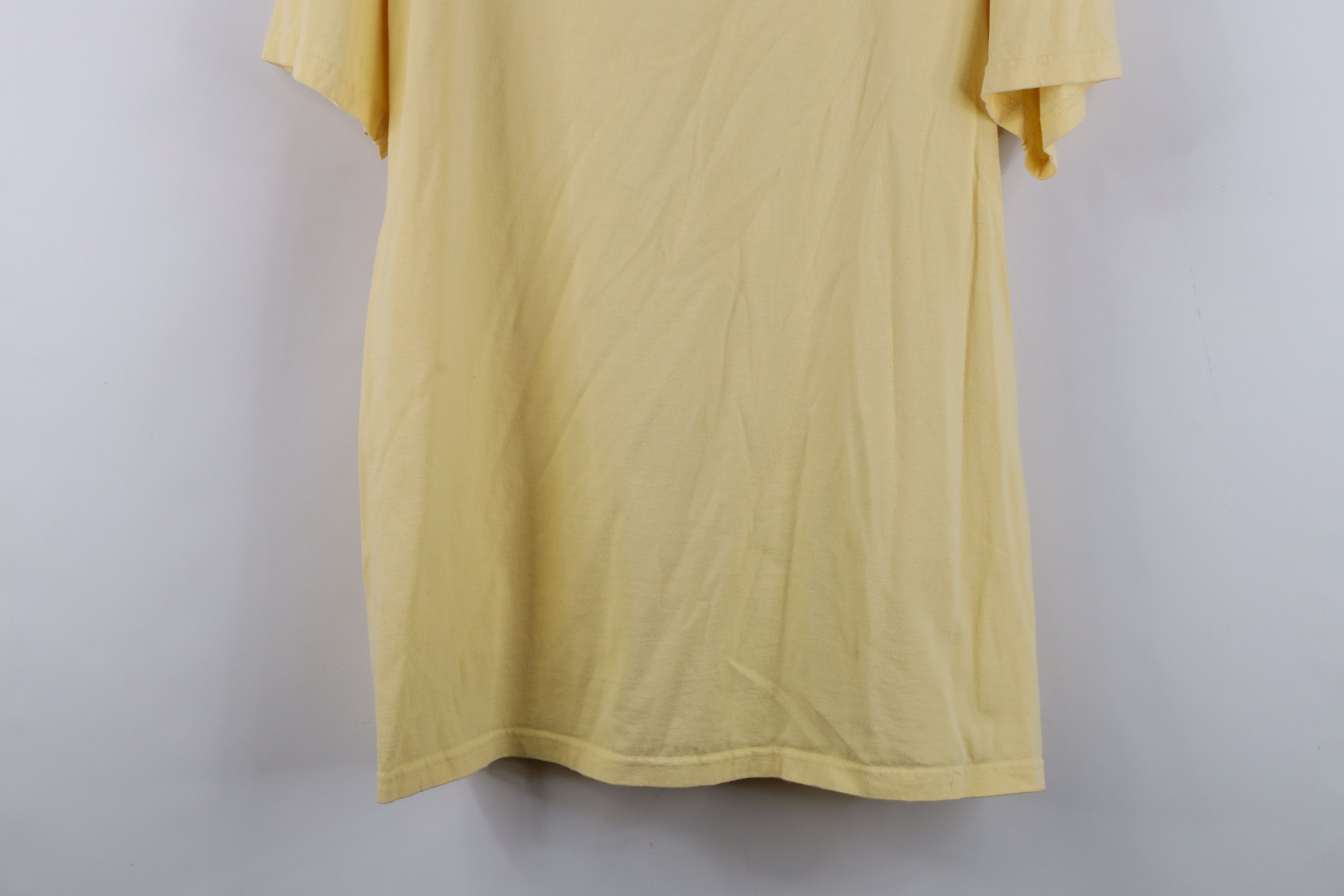 Vintage Vintage 90s Streetwear Heavyweight Cotton T-Shirt Yellow Size US M / EU 48-50 / 2 - 13 Thumbnail